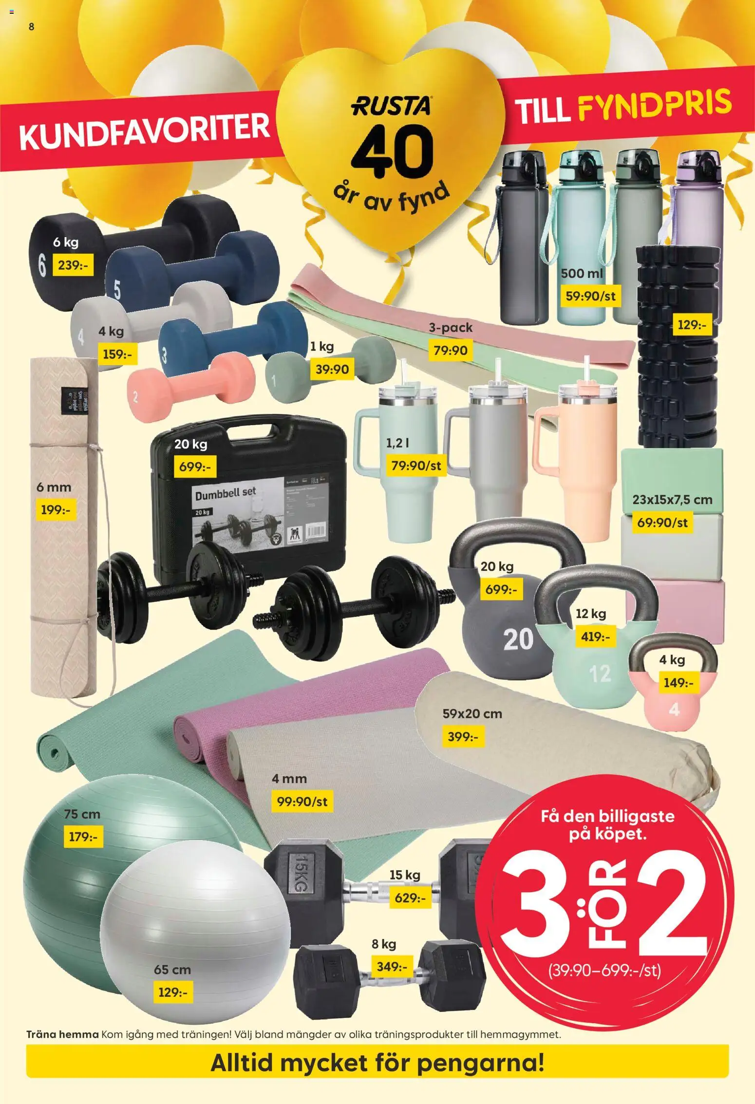 Rusta reklamblad aktuell från 18.05.2026 | Sida: 8 | Produkter: Set