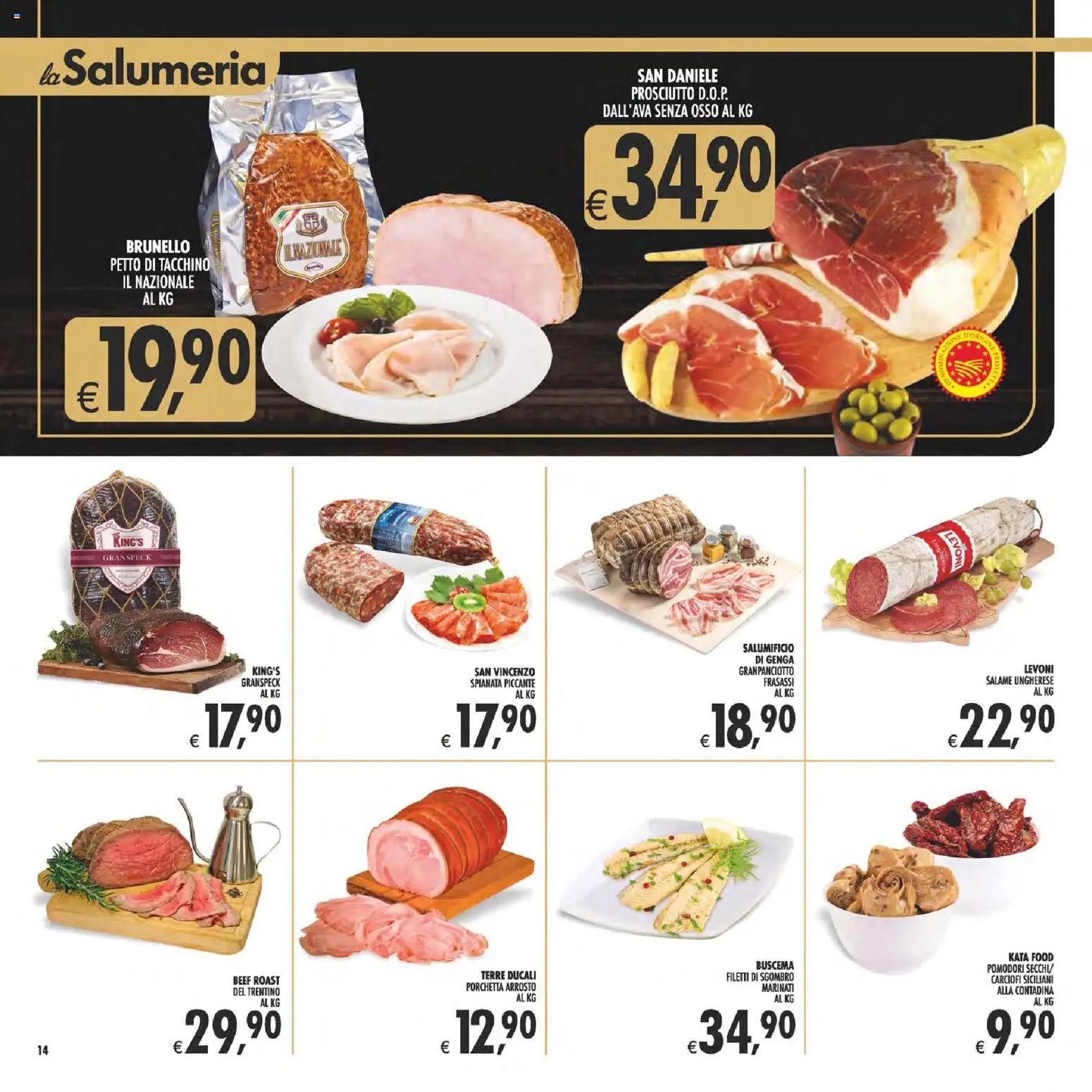 Volantino Decò del 22/09/2026 | Pagina: 14 | Prodotti: Tacchino, Pomodori, Carciofi, Petto di tacchino