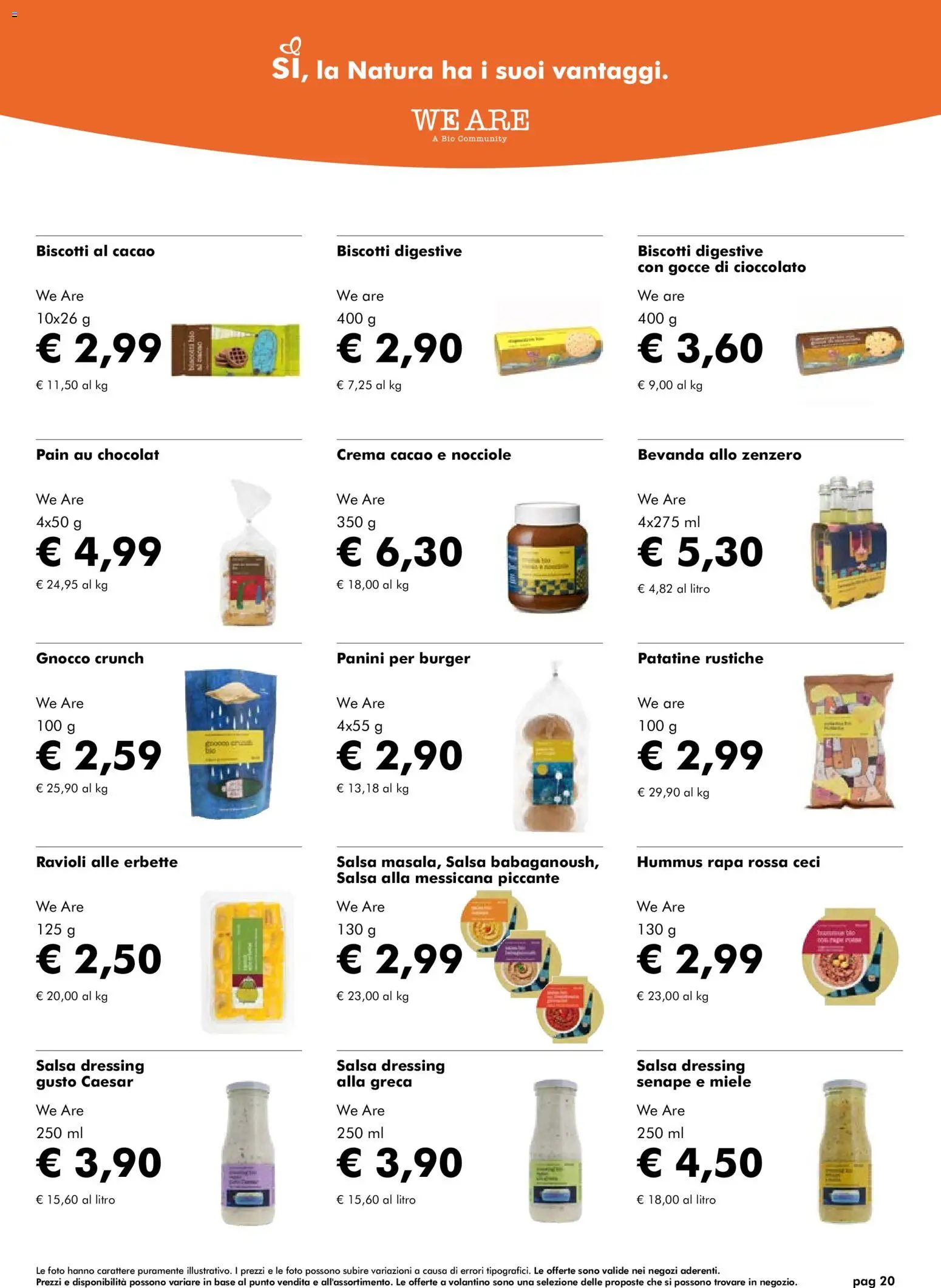 Volantino Natura Sì del 09/09/2026 | Pagina: 20 | Prodotti: Biscotti, Ravioli, Cacao, Senape