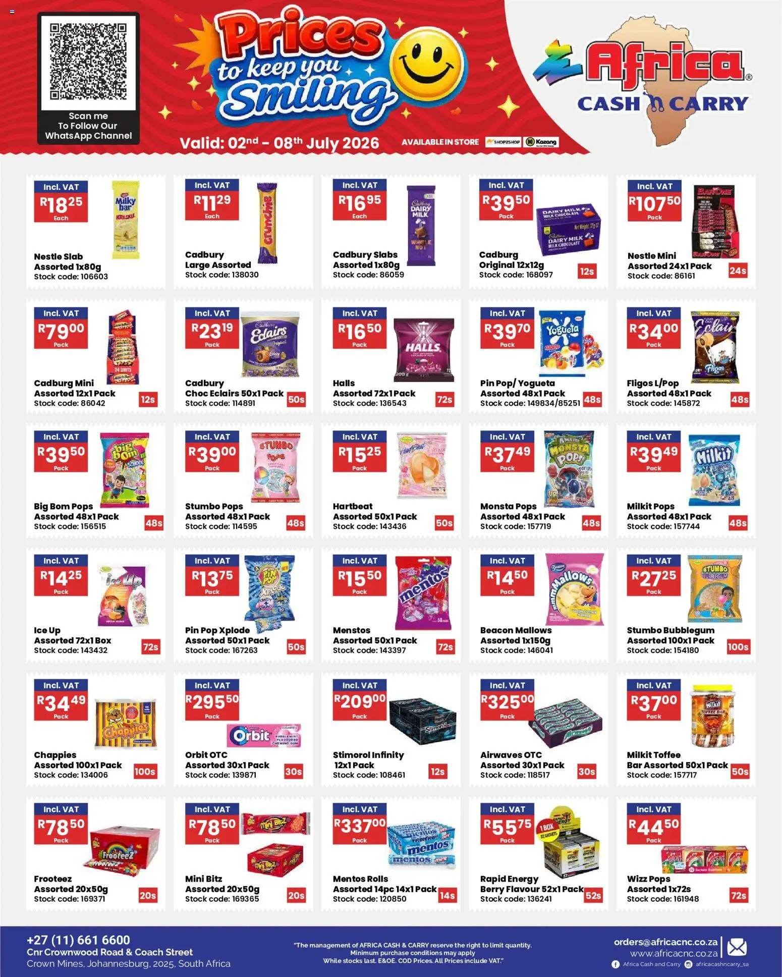 New Africa Cash & Carry catalogue – valid from 02/07/2026 | Page: 23 | Products: Box, Milk, Chocolate, Stock