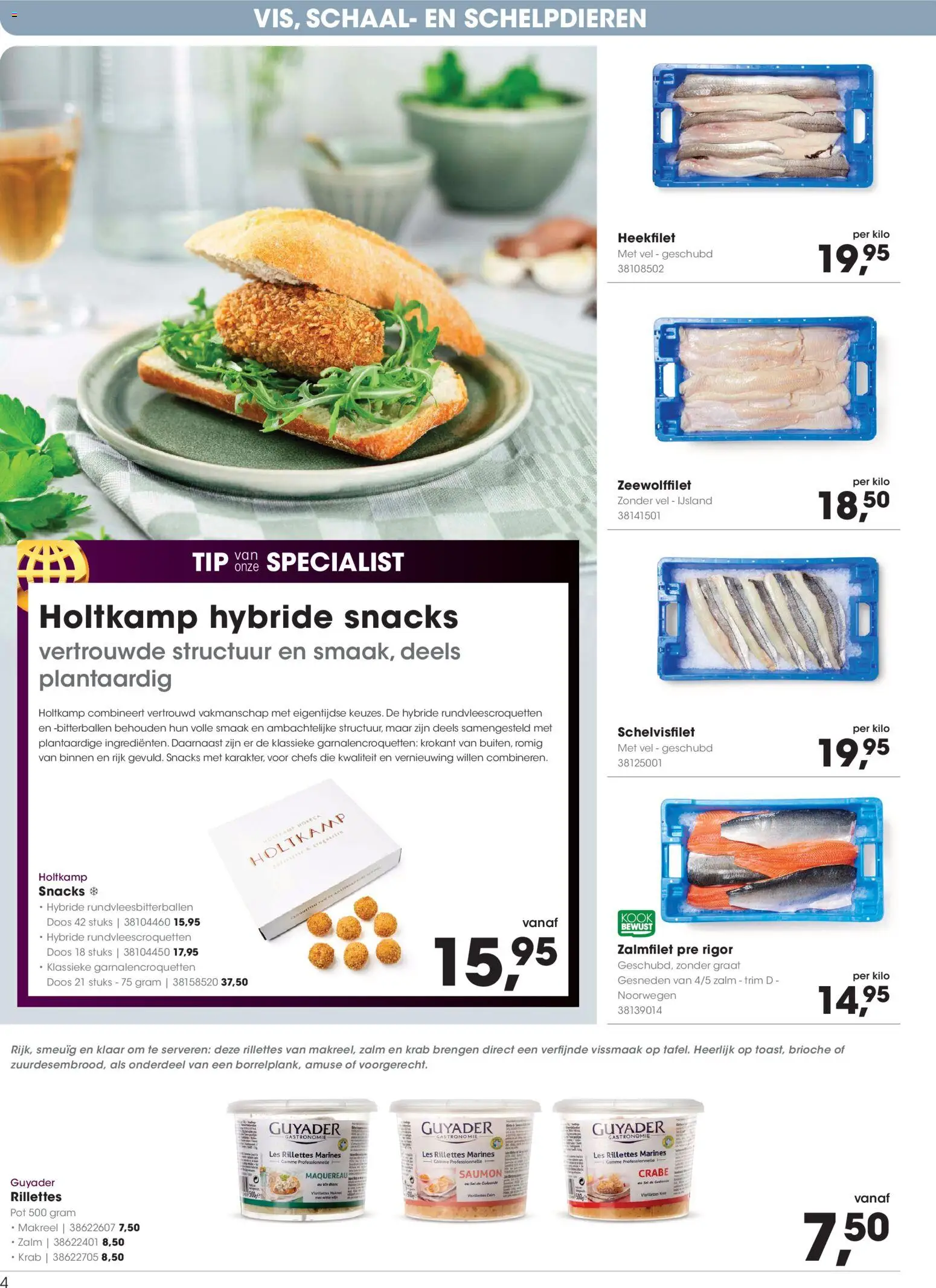 {H1} | Pagina: 4 | Producten: Snacks, Zalm, Brioche, Makreel