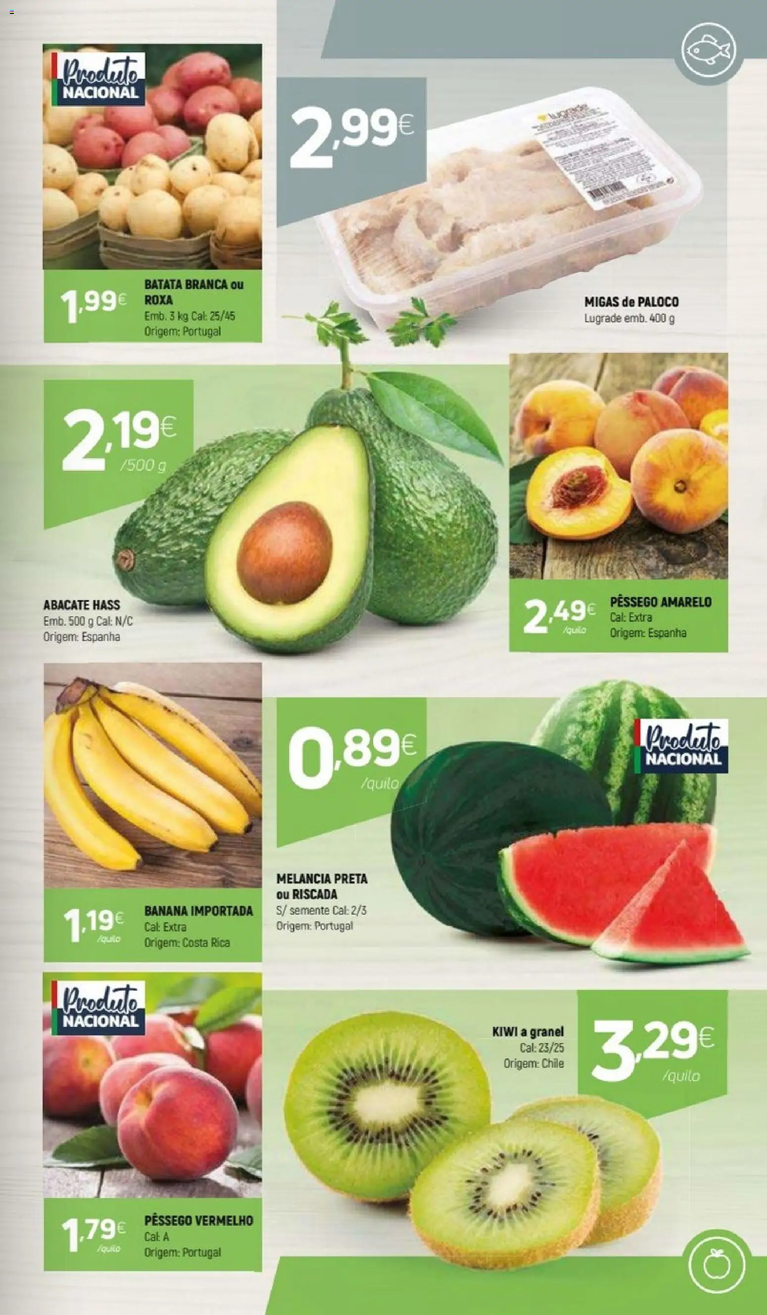 Coviran folheto │ válido de 14/07/2026 | Página: 3 | Produtos: Batata, Banana, Abacate, Kiwi