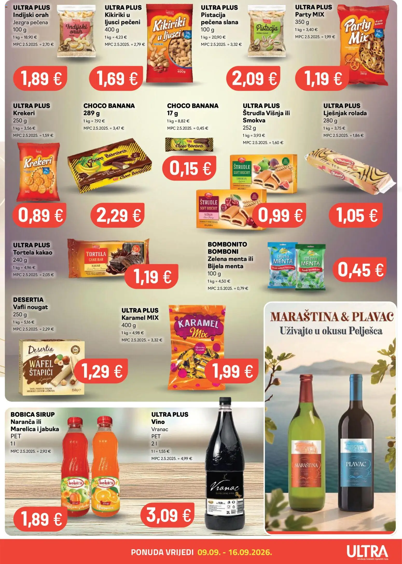 Ultra Gros katalog | vrijedi od 09.09.2026 | Stranica: 3 | Proizvodi: Štapići, Sirup, Jabuka, Orah