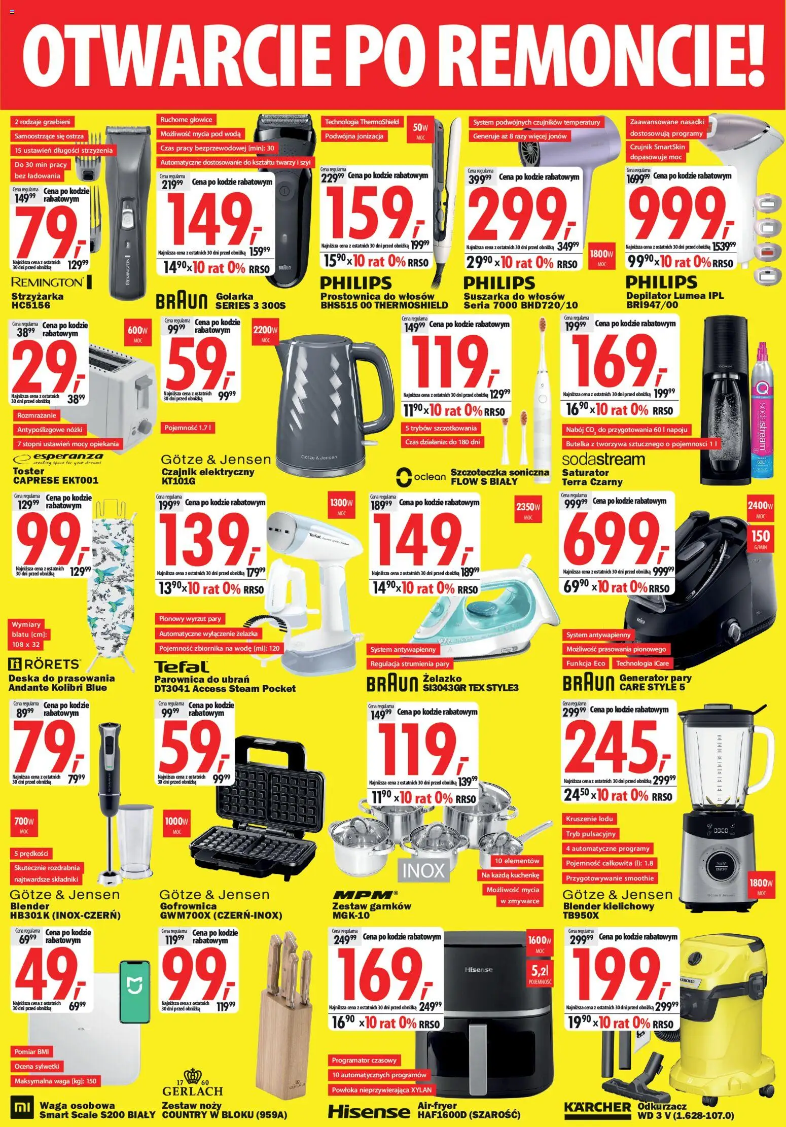 Mediaexpert promocje - Otwarcie po remoncie Płock od 18.06.2026 | Strona: 6 | Produkty: Waga, Toster, Parownica, Sodastream