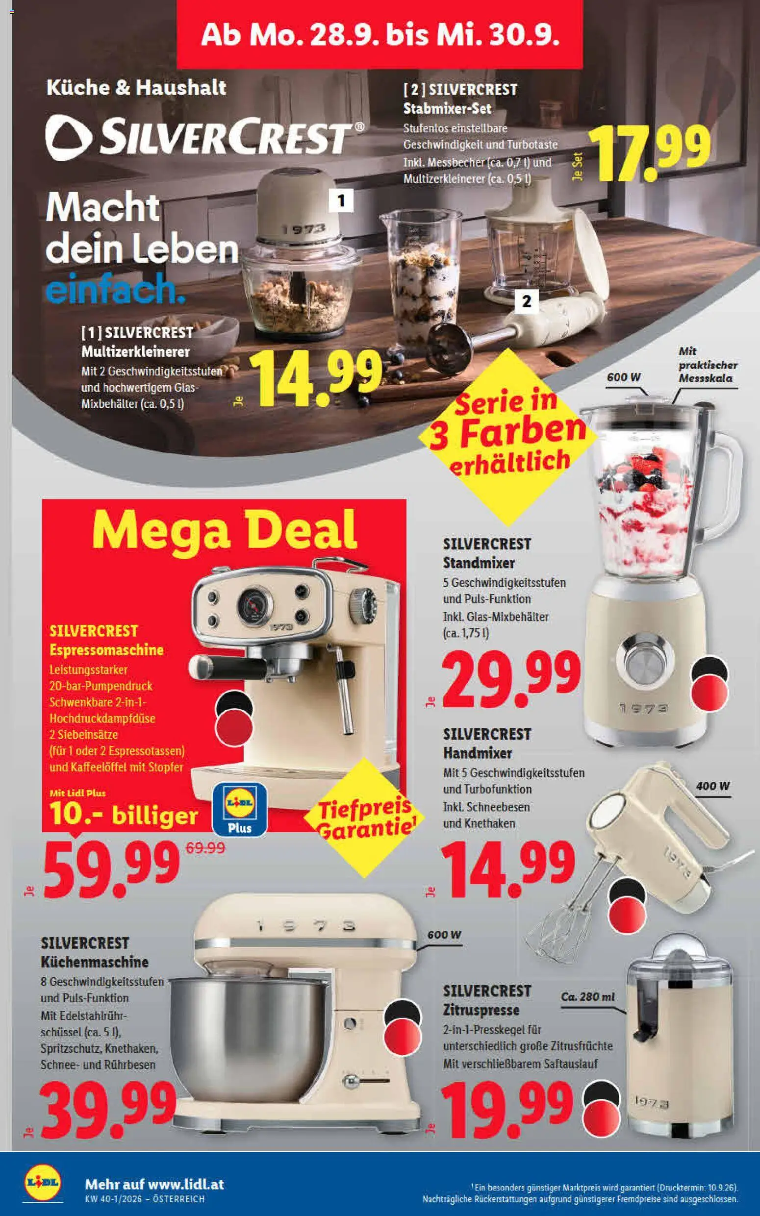 Lidl - Flugblatt gültig ab 24.09.2026 | Seite: 37 | Produkte: Mixer, Rührbesen, Zitrusfrüchte