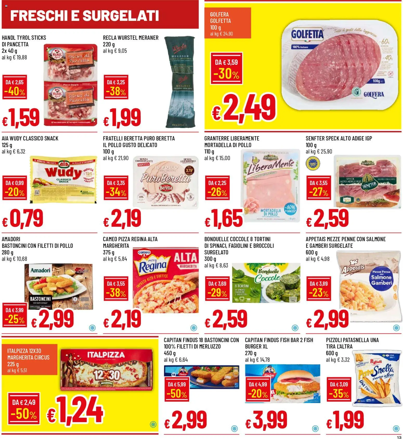 Volantino Galassia del 09/07/2026 | Pagina: 13 | Prodotti: Salmone, Pancetta, Tacchino, Mortadella