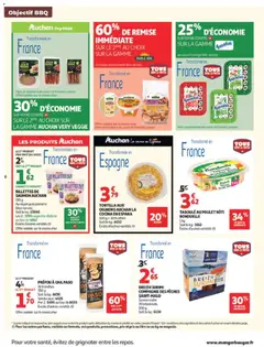 Auchan - Prévisualisation de Auchan Barbecue, promos hypers valide à partir de 30/06/2026 | Page: 6 | Produits: Poissonnerie, Fromage, Oignons, Saumon