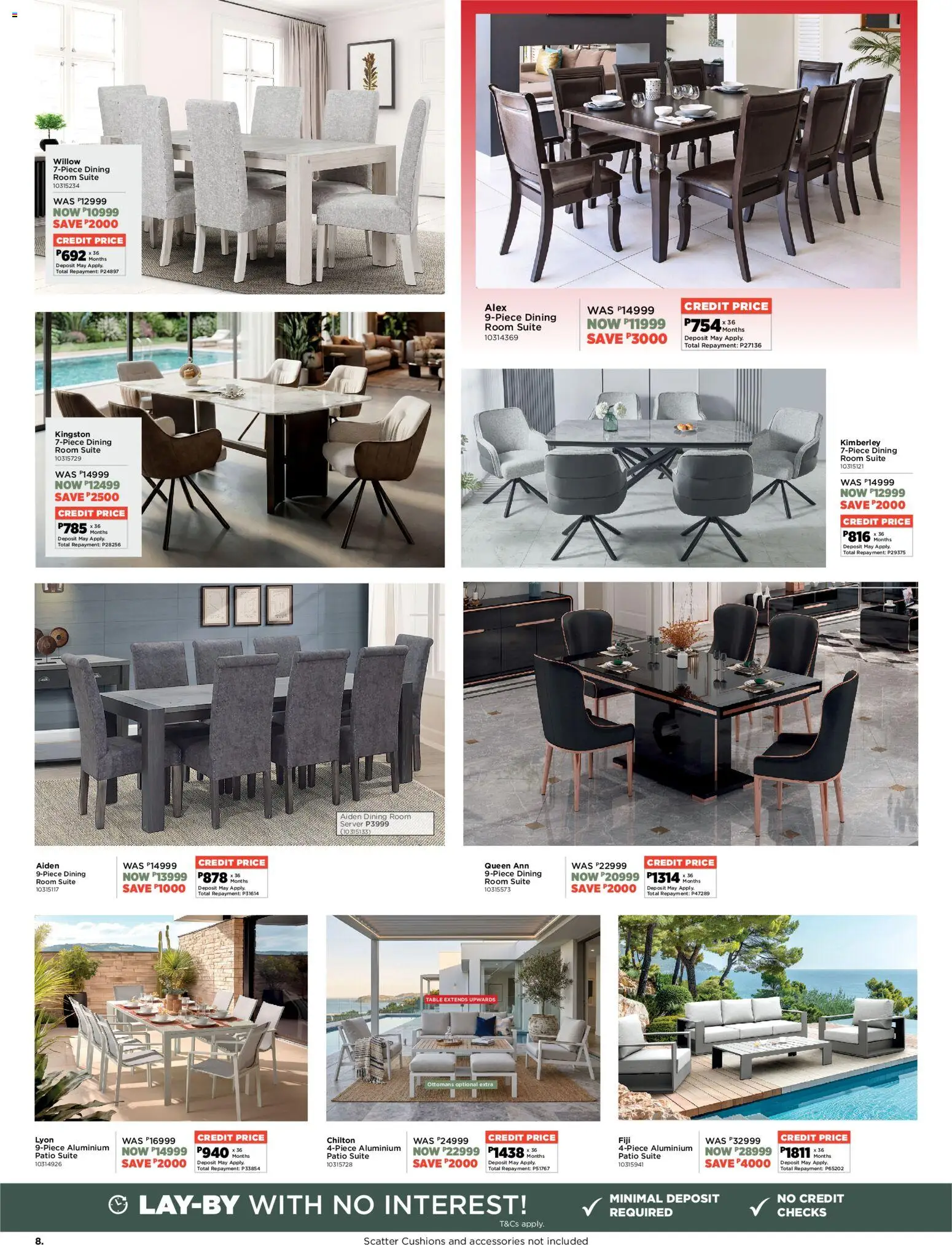 New House and Home catalogue – valid from 18.05.2026 | Page: 8 | Products: Table, Dining room suite