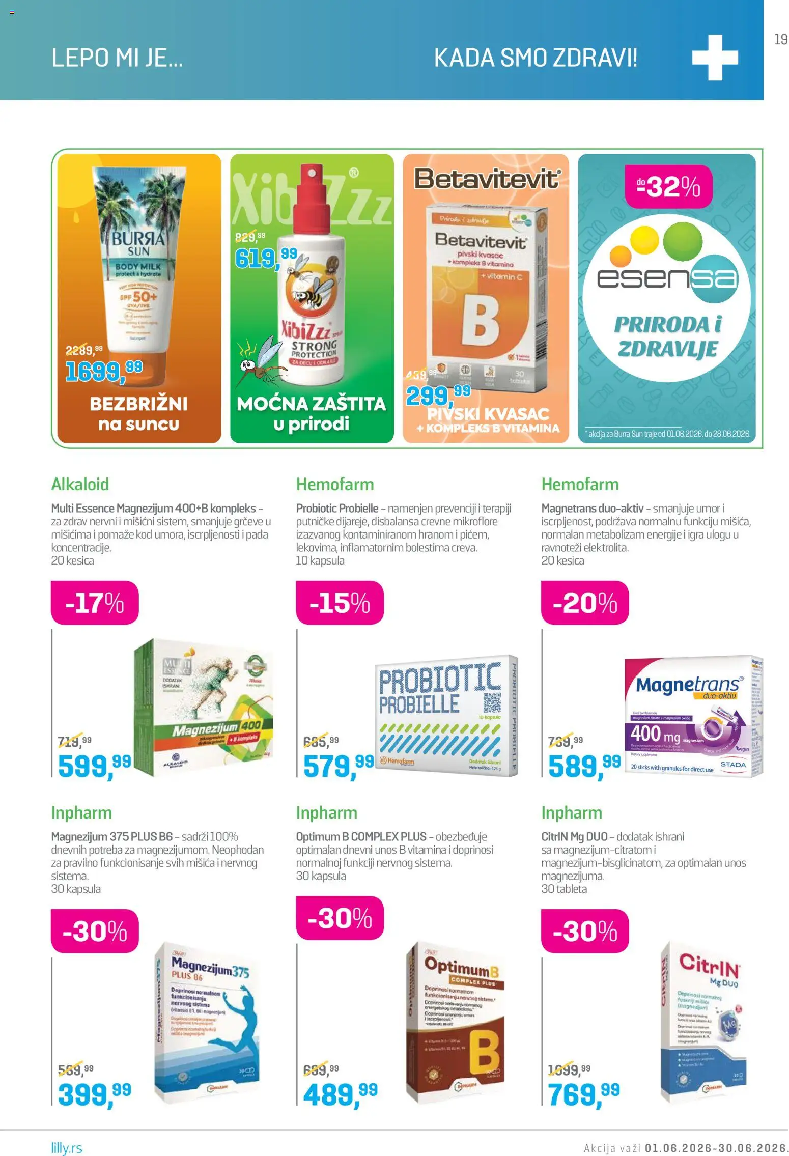 Lilly drogerie katalog - važi od 01.06.2026 | Strana: 19 | Proizvode: Kvasac