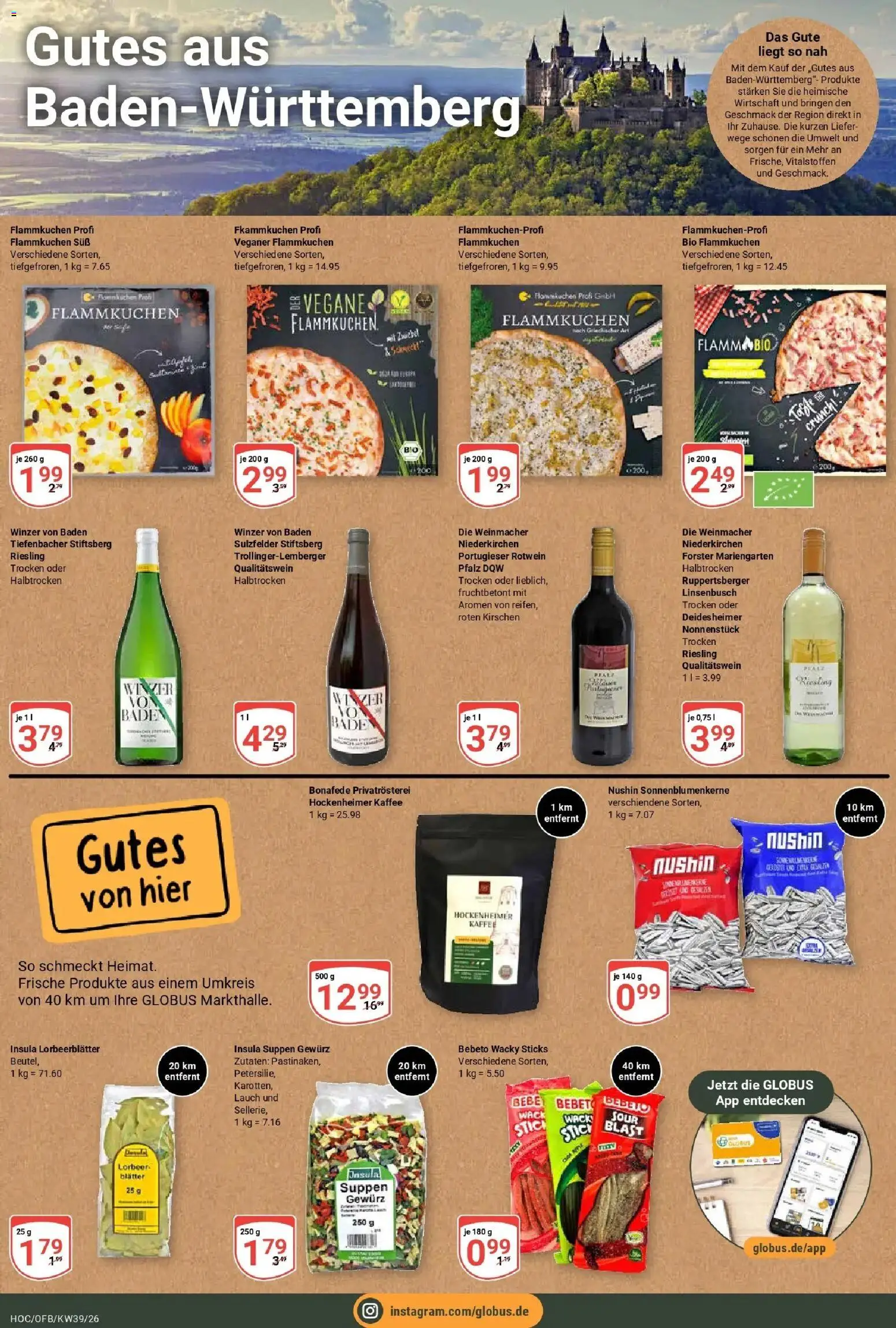 Globus Prospekt Hockenheim (ab 21.09.2026) » Angebote online | Seite: 20 | Produkte: Kaffee, Rotwein, Kirschen, Lauch