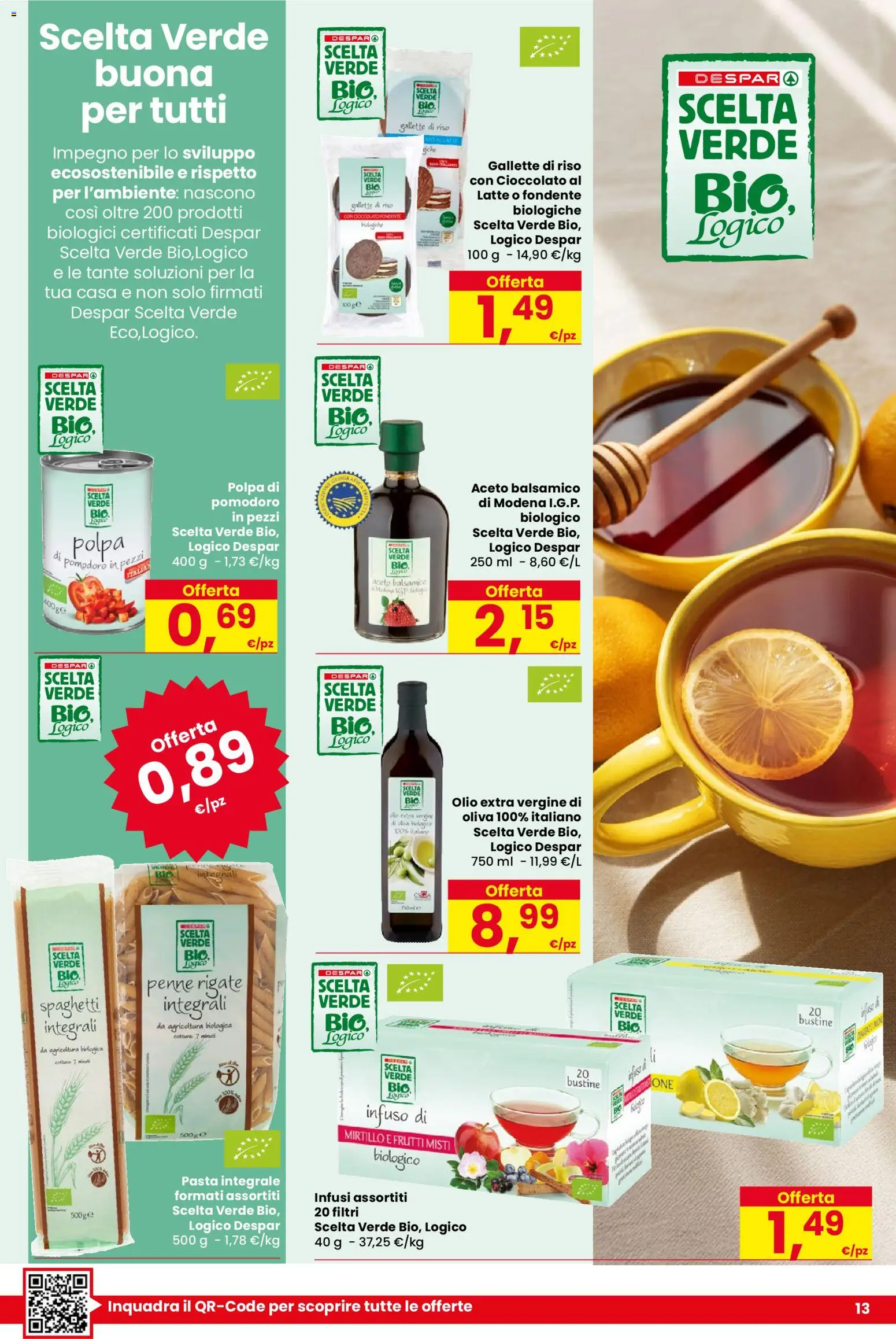 Volantino Despar del 05.03.2026 | Pagina: 13 | Prodotti: Cioccolato, Latte, Olio, Olio extra vergine