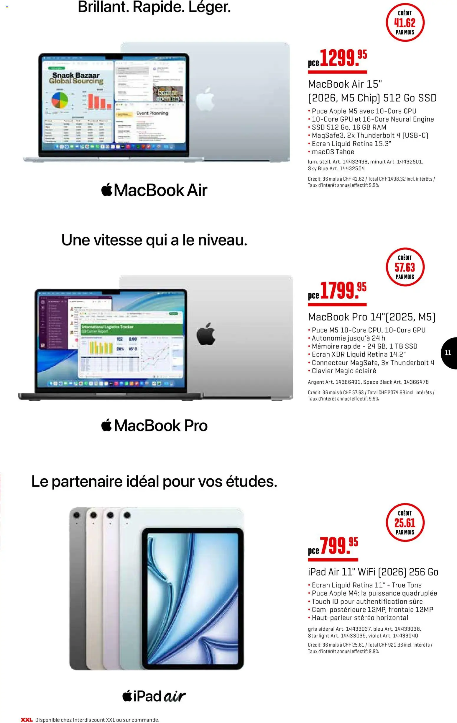 Interdiscount aktionen FR – gültig ab 03.08.2026 | Seite: 11 | Produkte: Apple, Macbook, Ipad