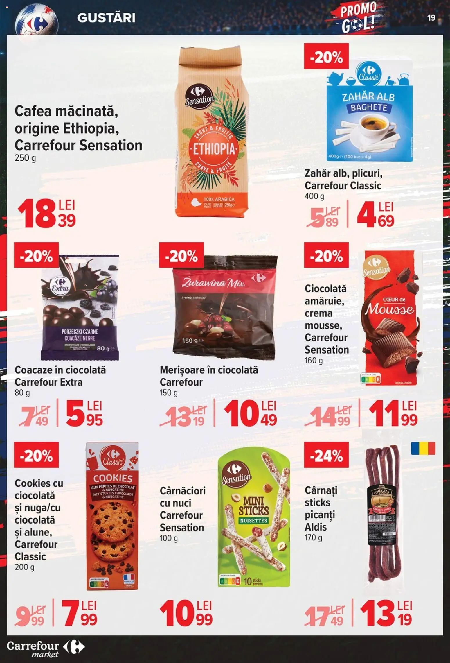Noul catalog Carrefour – valabil de la 03.06.2026 | Pagină: 19 | Produse: Cremă, Cafea, Nuci, Cârnați