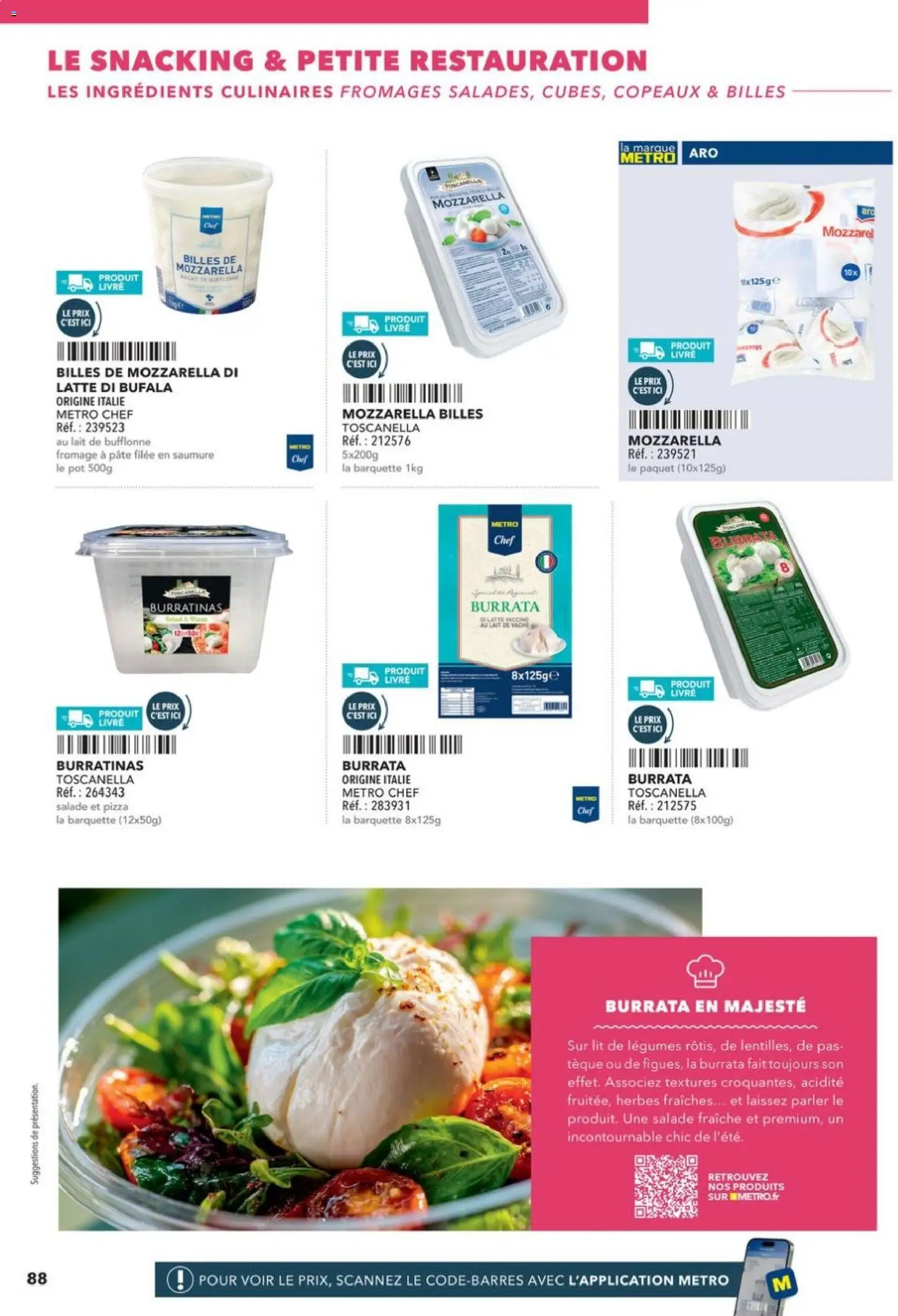 {H1} | Page: 88 | Produits: Mozzarella, Lit, Lait, Burrata