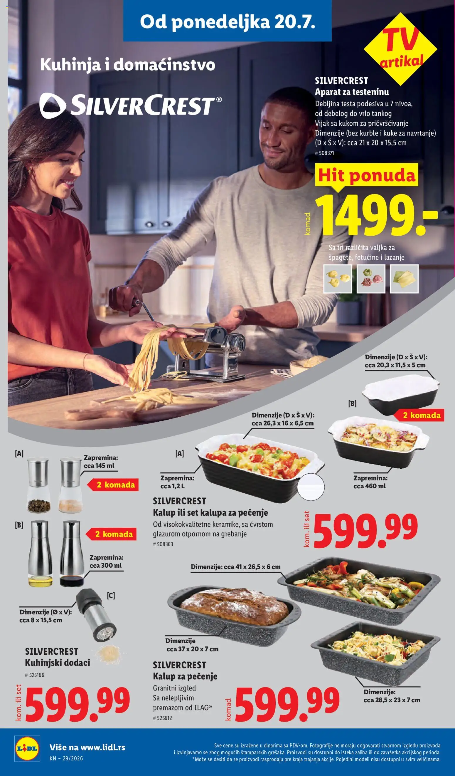 Lidl katalog - važi od 16.07.2026 | Strana: 92 | Proizvode: Silvercrest, Pasta, Kuhinja, Lazanje