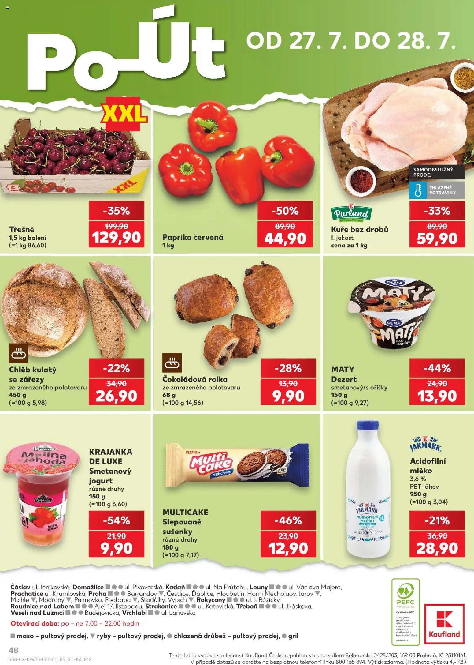 Kaufland leták od 22.07.2026 | Strana: 48 | Produkty: Smetanový jogurt, Paprika, Paprika červená, Sušenky