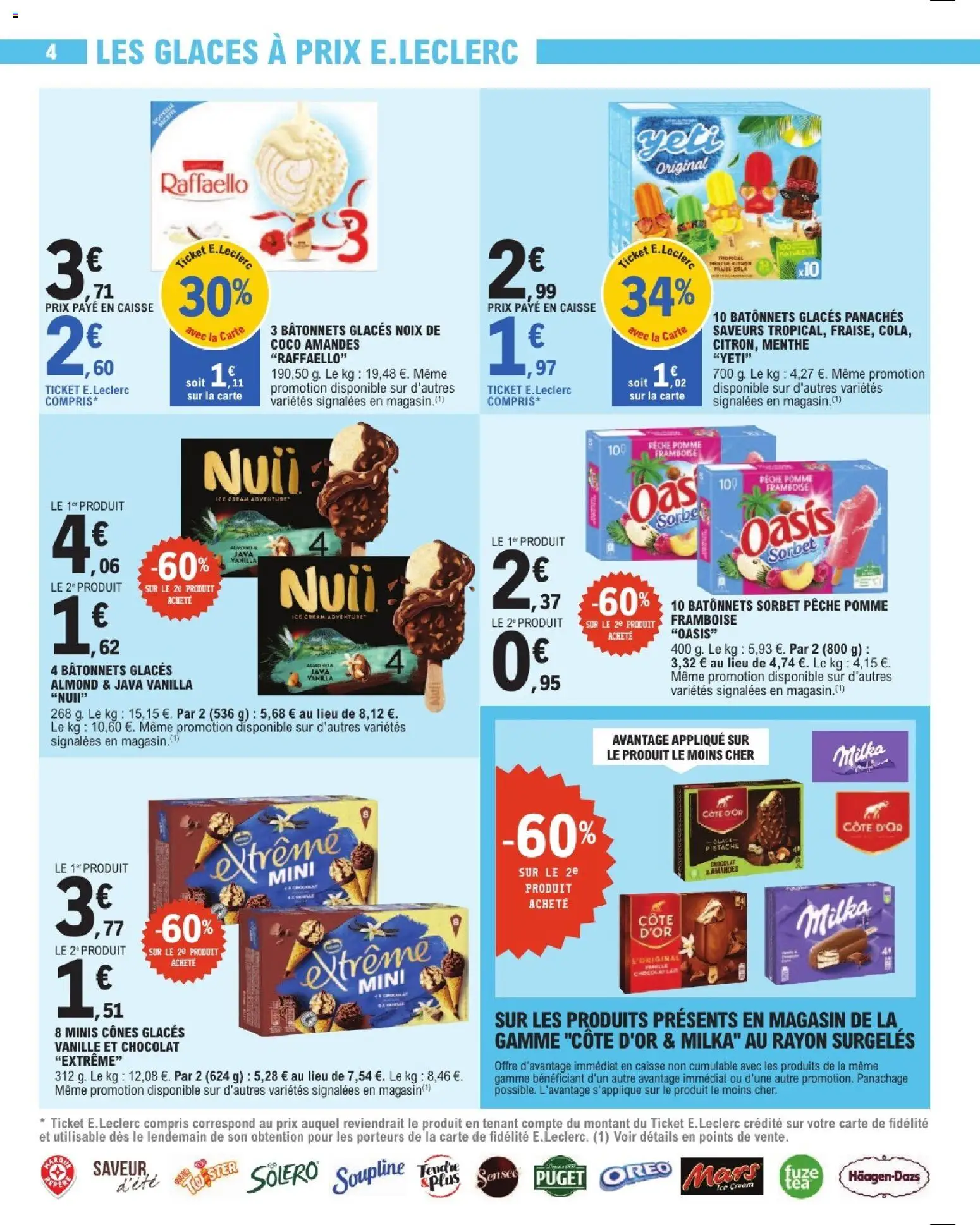 {H1} | Page: 4 | Produits: Pomme, Oreo, Soupline, Amandes