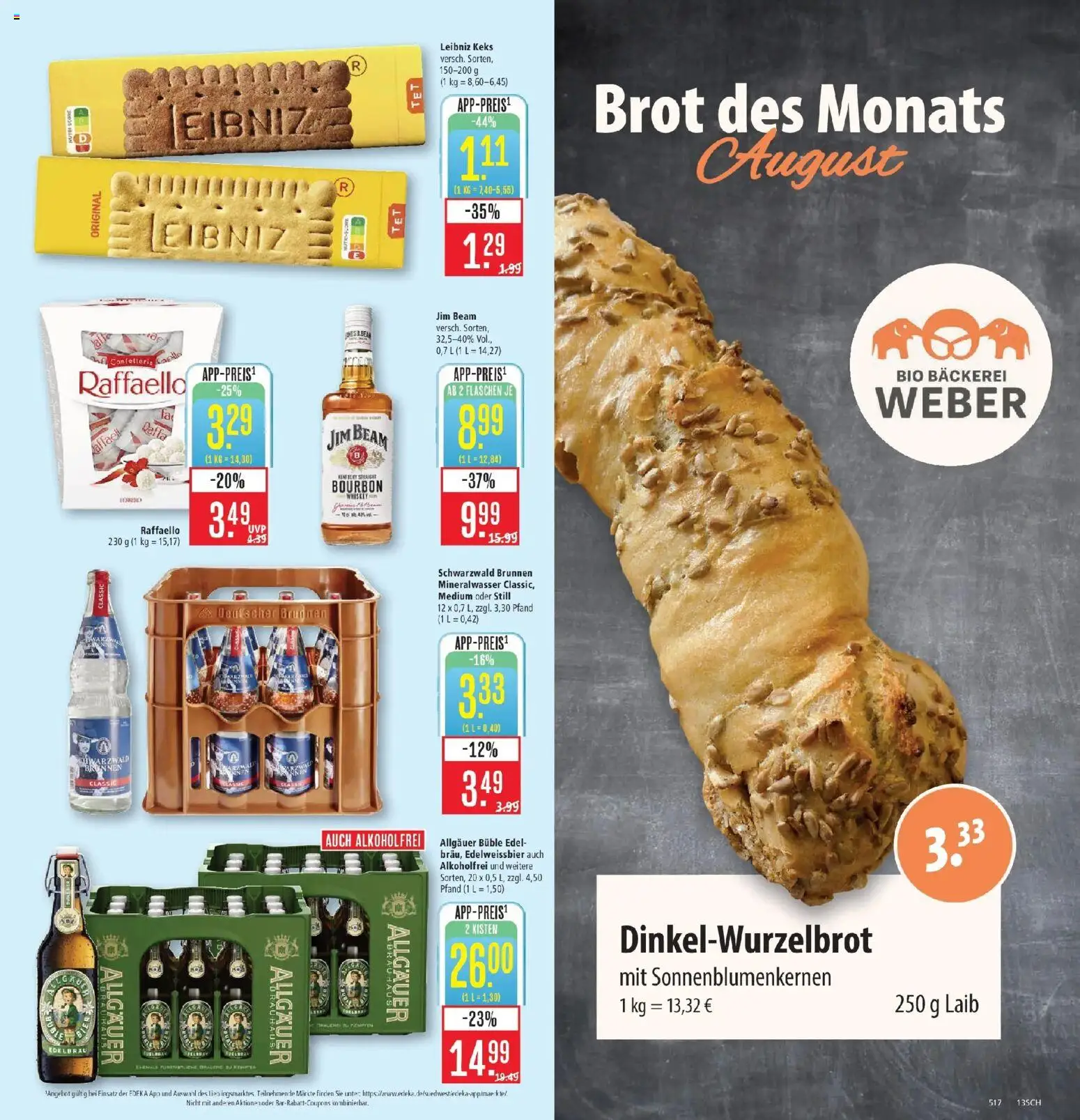 Marktkauf Prospekt Schorndorf – gültig ab 10.08.2026 | Seite: 13 | Produkte: Jim beam, Mineralwasser, Brot, Bourbon