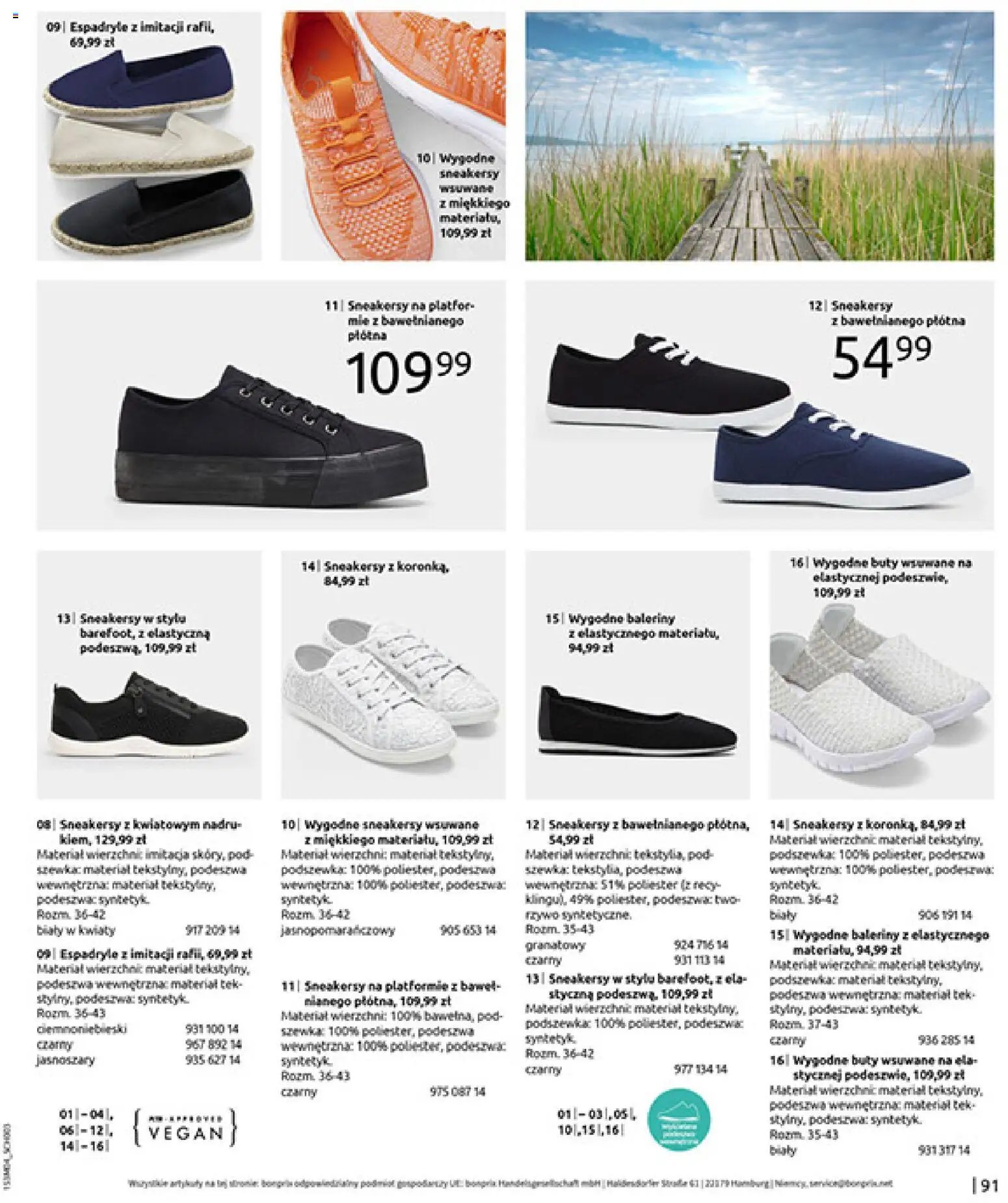 BonPrix Katalog od 30.03.2026 | Strona: 93 | Produkty: Baleriny, Espadryle, Buty, Kwiaty