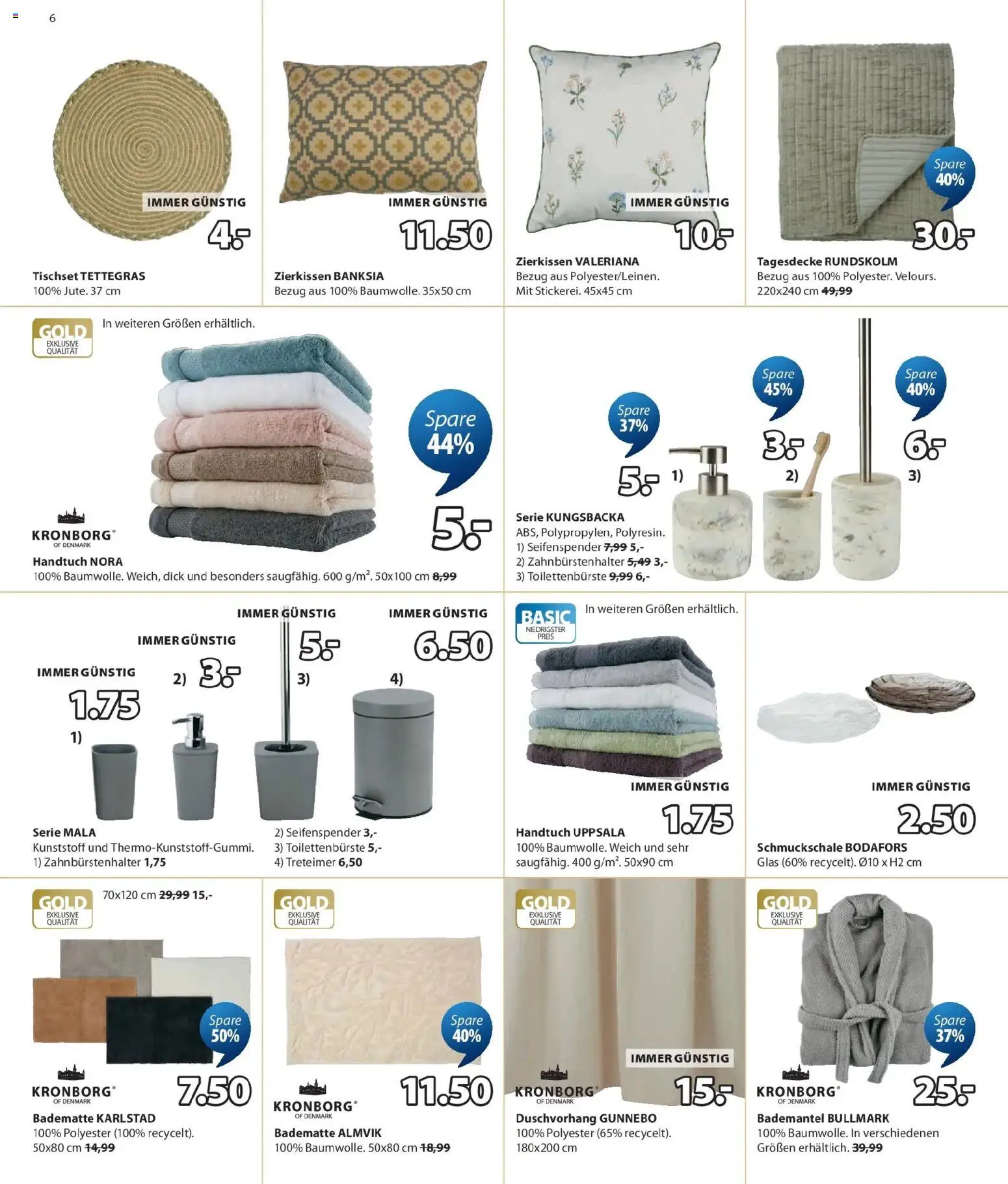 JYSK Sale Spare Bis Zu 70% gültig ab 29.07.2026 | Seite: 6 | Produkte: Bademantel