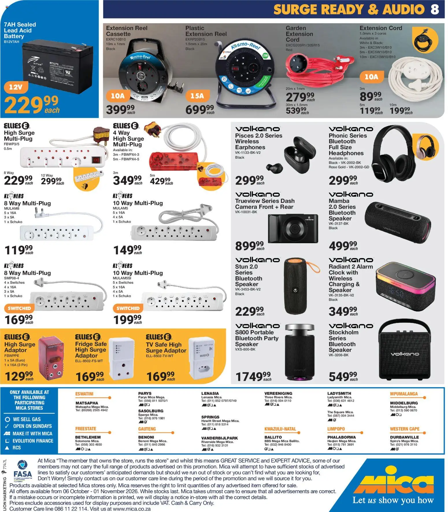 New MICA catalogue – valid from 06/10/2026 | Page: 8 | Products: Headphones, Fridge, Clock, Stock