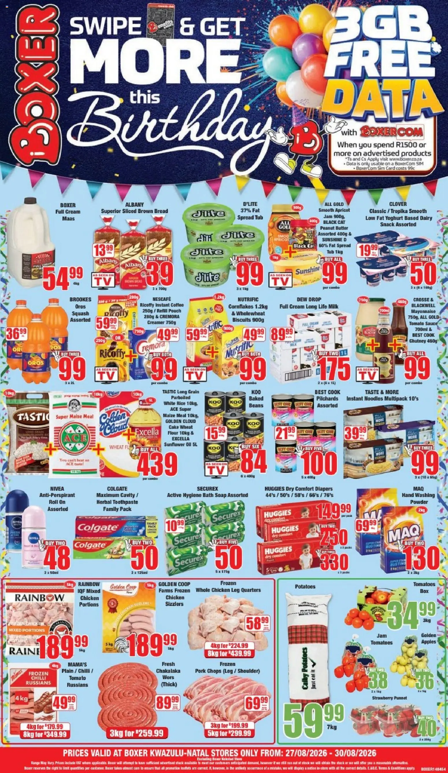 New Boxer catalogue – valid from 27/08/2026 | Page: 1 | Products: Beans, Bath, Light, Cream