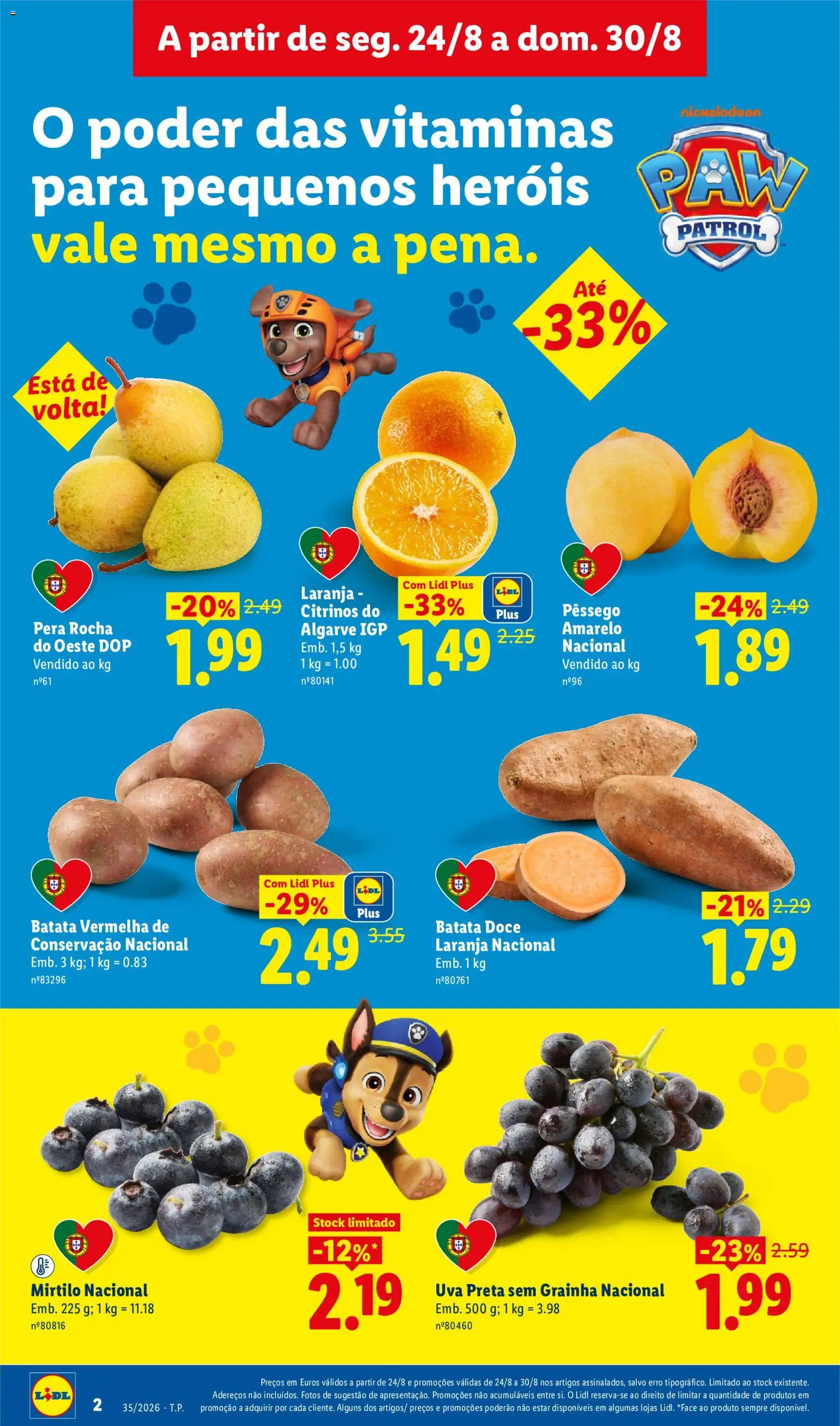 Lidl folheto │ válido de 24/08/2026 | Página: 2 | Produtos: Batata