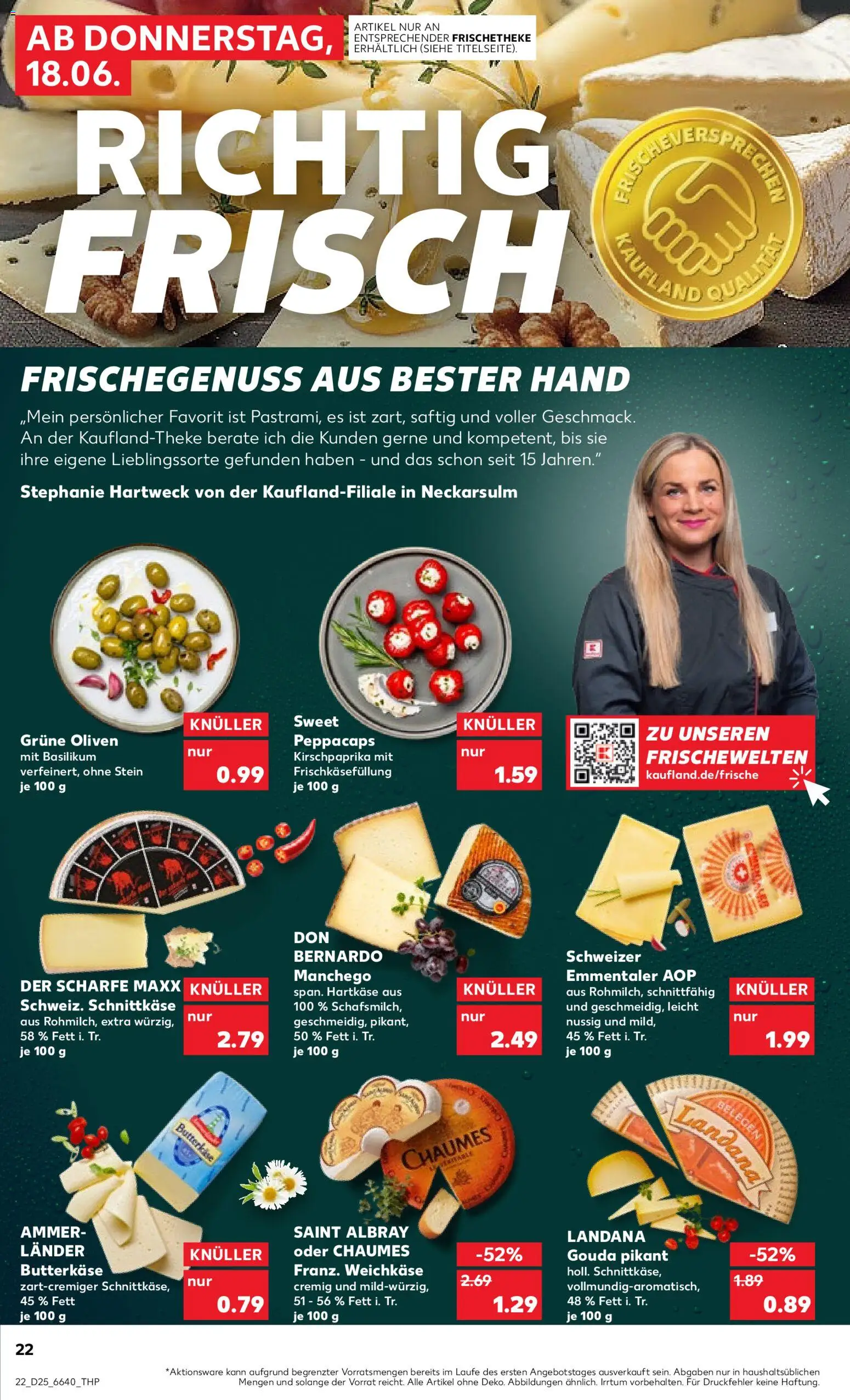 Kaufland Německo leták od 18.06.2026 | Strana: 22 | Produkty: Gouda