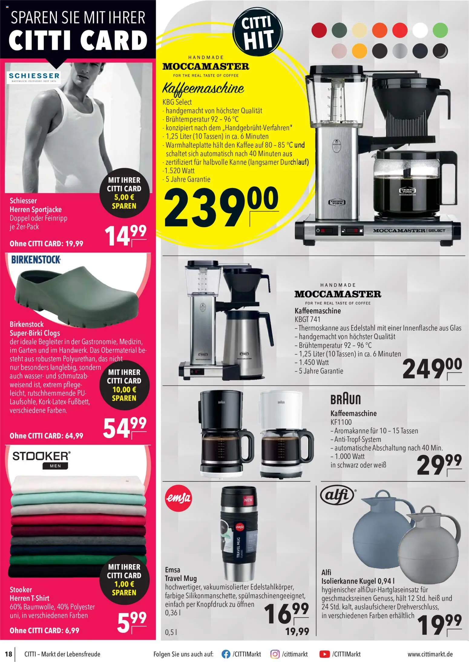 CITTI Markt Prospekt – gültig ab 02.09.2026 | Seite: 20 | Produkte: Kaffeemaschine, Kaffee, Wasser