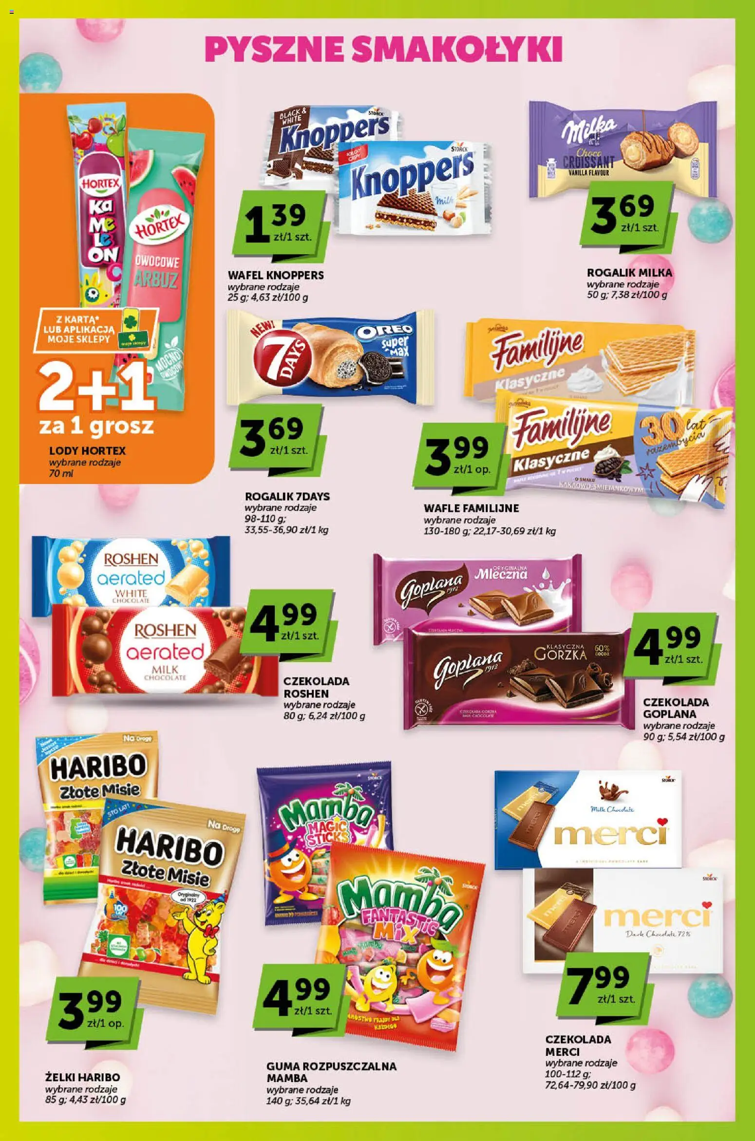 Euro Sklep gazetka - Sprawdź, co więcej od 14.05.2026 | Strona: 4 | Produkty: Knoppers, Czekolada roshen, Czekolada, Lody