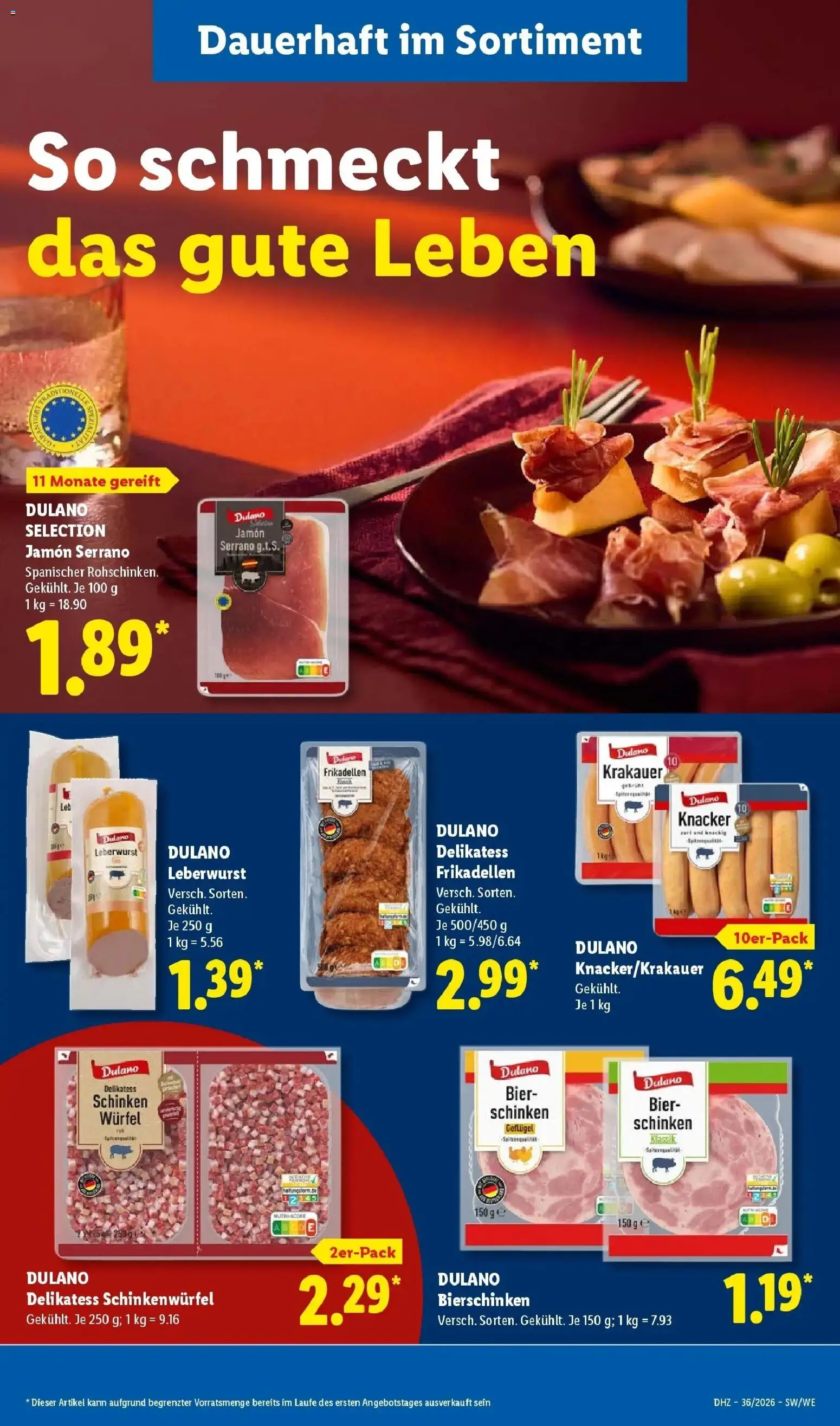 Lidl Prospekt Künzell (ab 31.08.2026) zum Blättern » Angebote | Seite: 21 | Produkte: Bier, Schinken