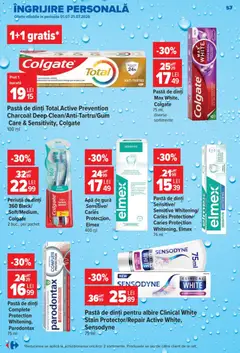 Ofertele Carrefour valabile de la 08.07.2026 | Pagină: 58 | Produse: Pomelo, Periuță de dinți, Apă de gură, Apă
