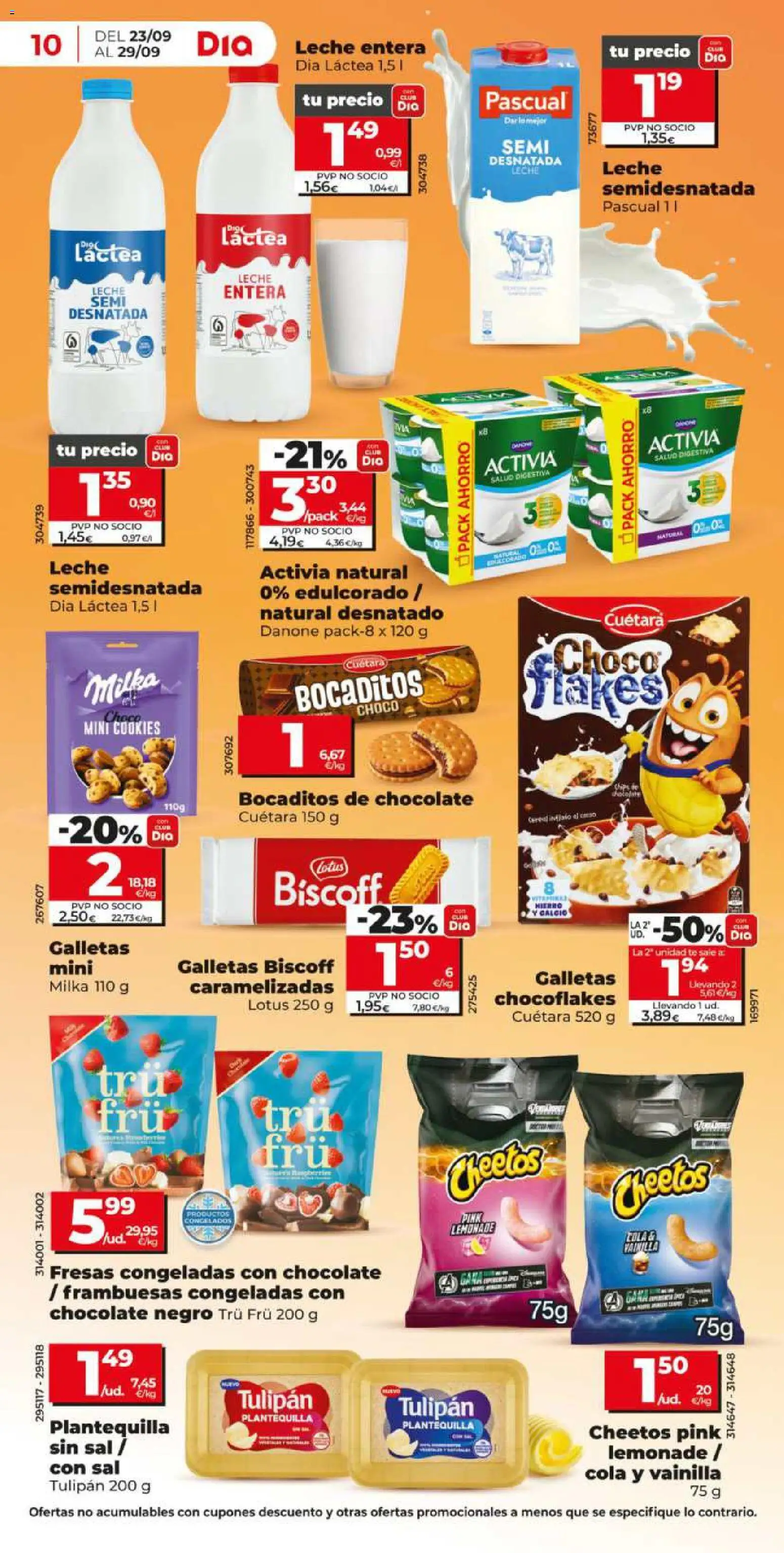DIA folleto │ válido desde el 23/09/2026 | Página: 10 | Productos: Leche semidesnatada, Leche, Galletas, Lotus