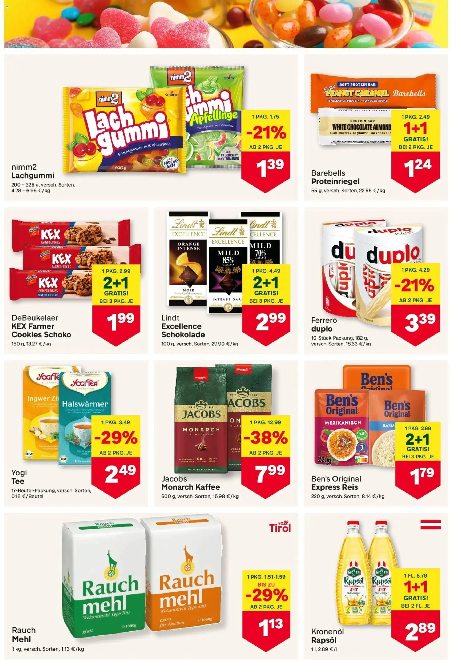 MPREIS Steyr von 29.10.2026 - Aktuelle Angebote | Seite: 6 | Produkte: Proteinriegel, Mehl, Rapsöl, Reis
