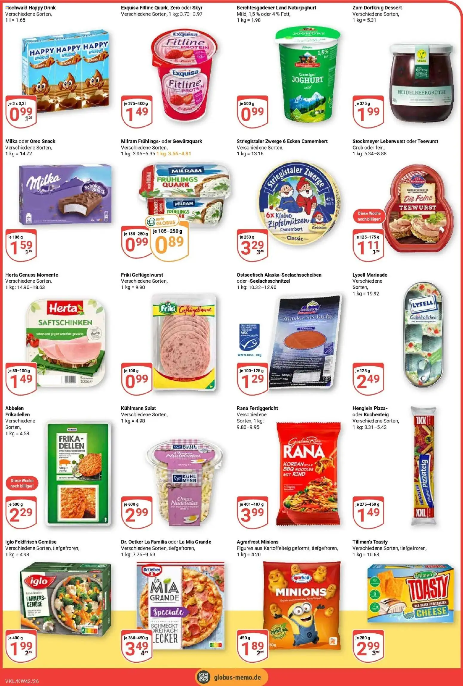 Globus Prospekt Völklingen (ab 12.10.2026) » Angebote online | Seite: 3 | Produkte: Quark, Joghurt, Exquisa, Milram