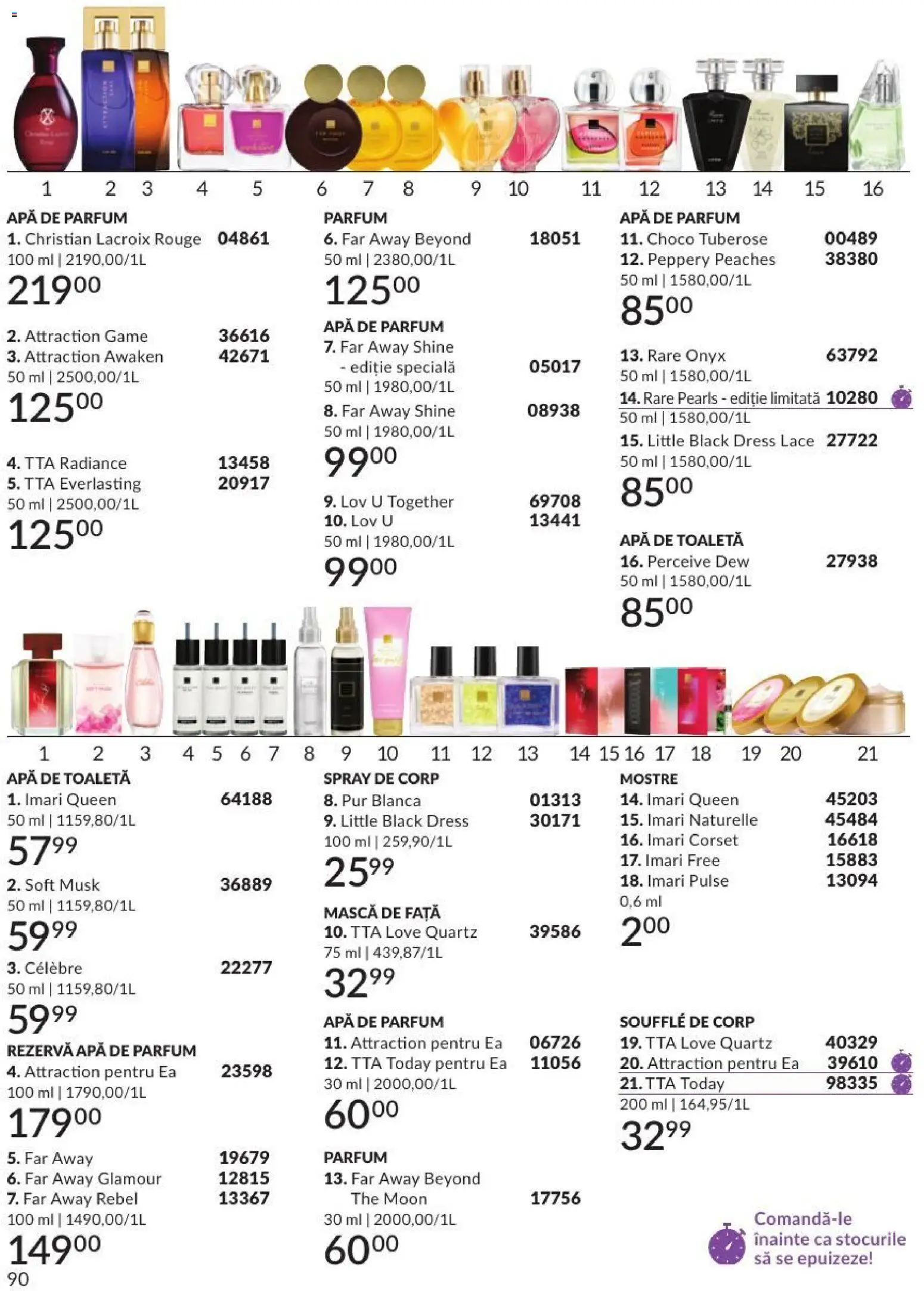 Noul catalog Avon – valabil de la 01.08.2026 | Pagină: 90 | Produse: Apă de parfum, Toaletă, Parfum, Apă de toaletă