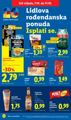 CROWNFIELD High protein muesli, High protein crunchy muesli, milk chocolate & pumpkin seeds - Pregled kataloga iz trgovine Lidl, vrijedi od 05.10.2026 | Stranica: 62