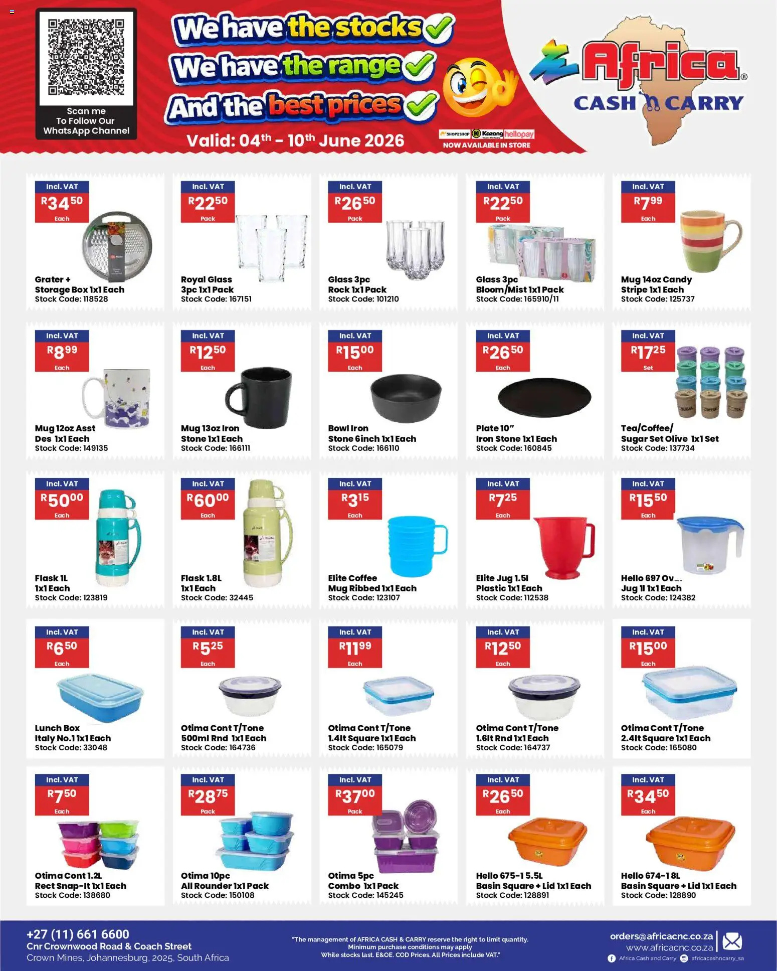 New Africa Cash & Carry catalogue – valid from 04.06.2026 | Page: 49 | Products: Iron, Flask, Coffee, Mug
