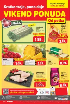 Domaća jaja, podni uzgoj - Pregled kataloga iz trgovine Plodine, vrijedi od 09.09.2026 | Stranica: 46