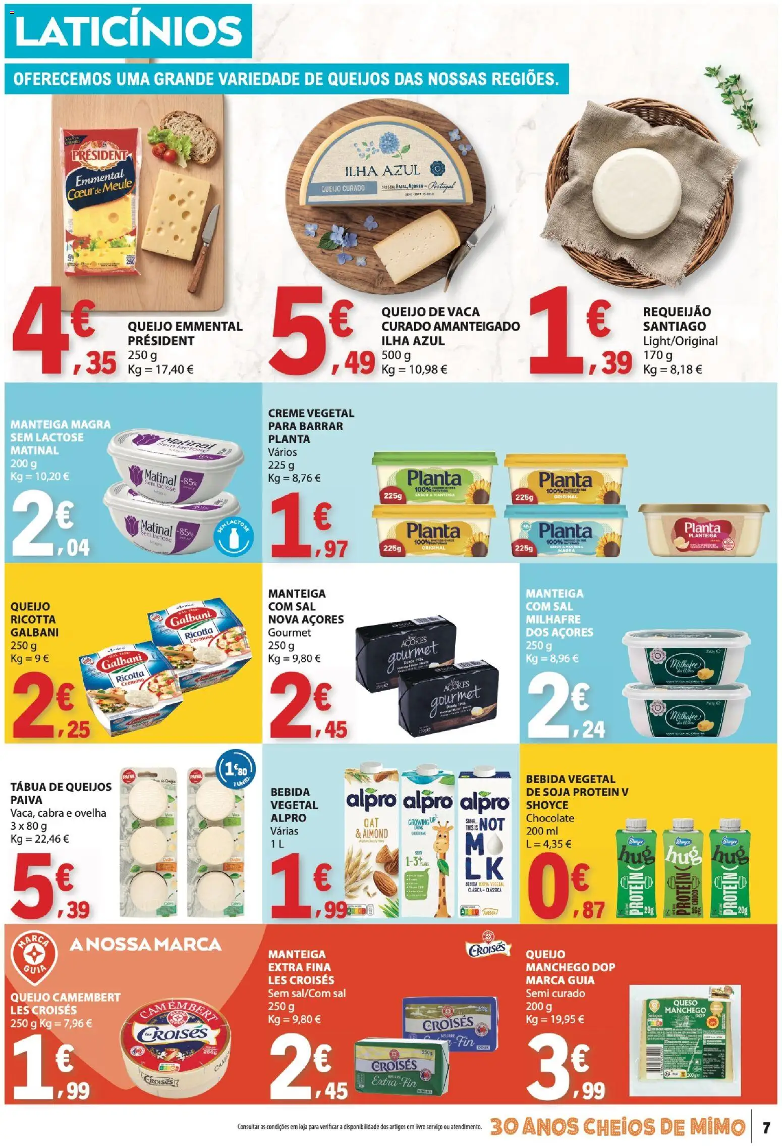 E.Leclerc folheto │ válido de 06/08/2026 | Página: 7 | Produtos: Soja, Laticínios, Sal, Chocolate