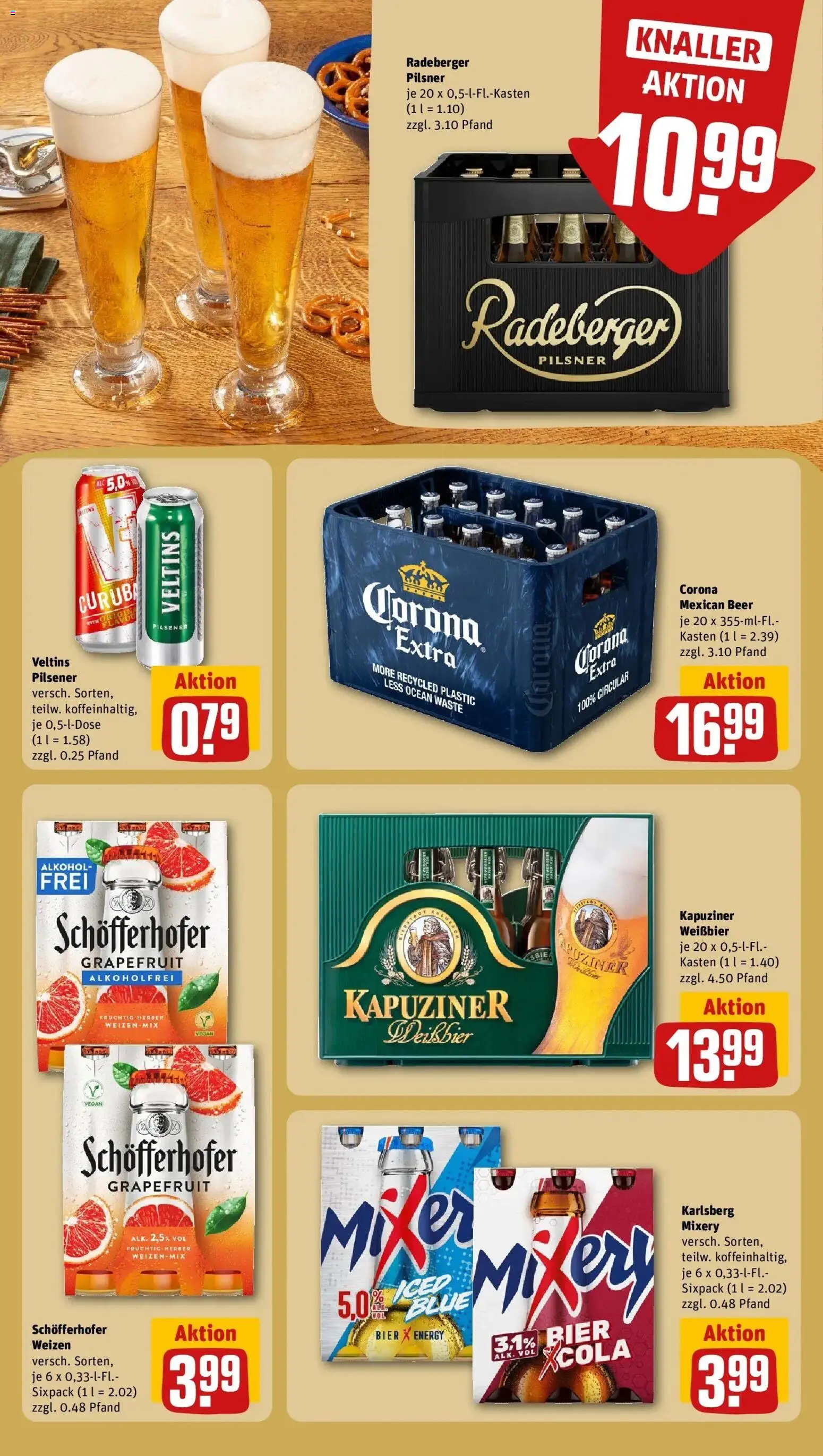 Rewe Prospekt Oldenburg – gültig ab 08.06.2026 | Seite: 21 | Produkte: Grapefruit, Mixery, Radeberger pilsner, Veltins