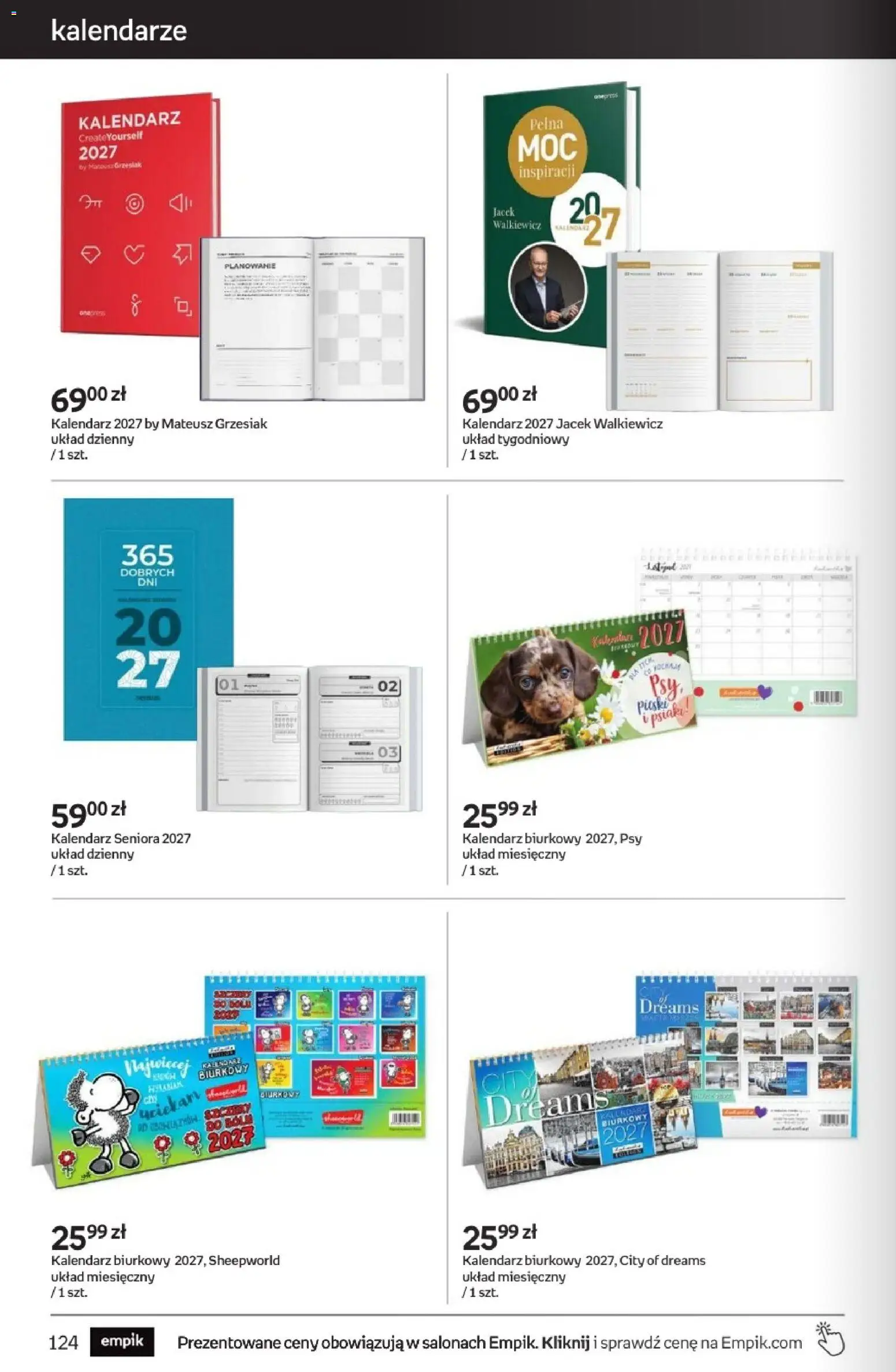 Empik Black Weeks od 28.10.2026 | Strona: 124 | Produkty: Kalendarz
