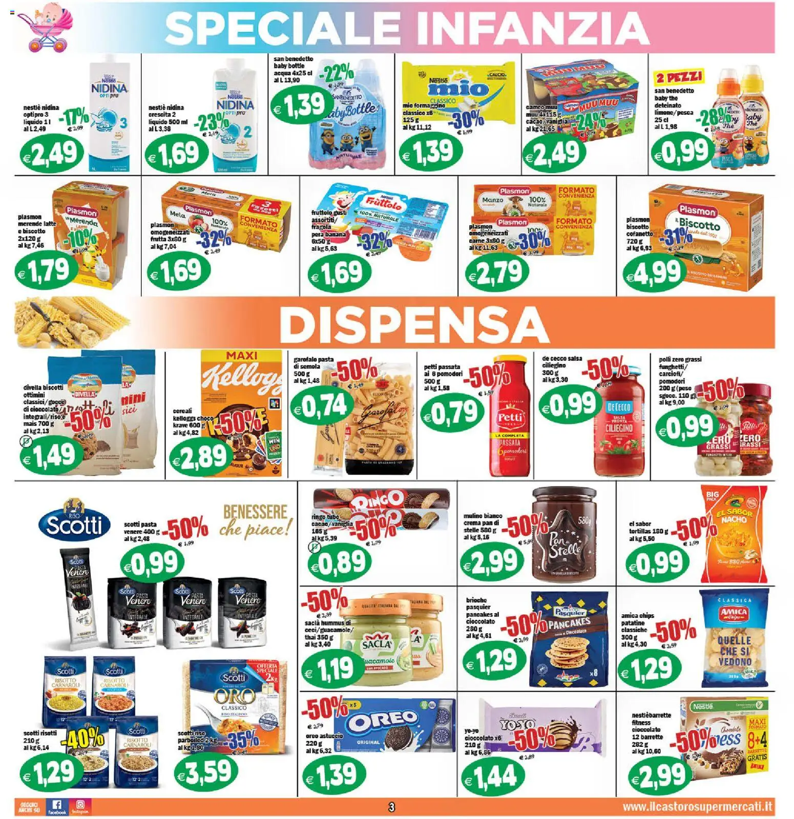 Volantino Il Castoro del 02/09/2026 | Pagina: 3 | Prodotti: Crema, Manzo, Hummus, Semola