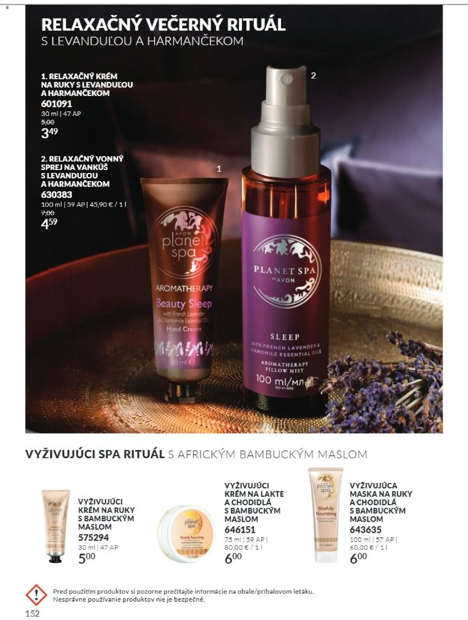 Nové Avon akcie – leták je platný od 01.10.2026 | Strana: 152 | Produkty: Vankúš, Maska, Krém na ruky, Krém