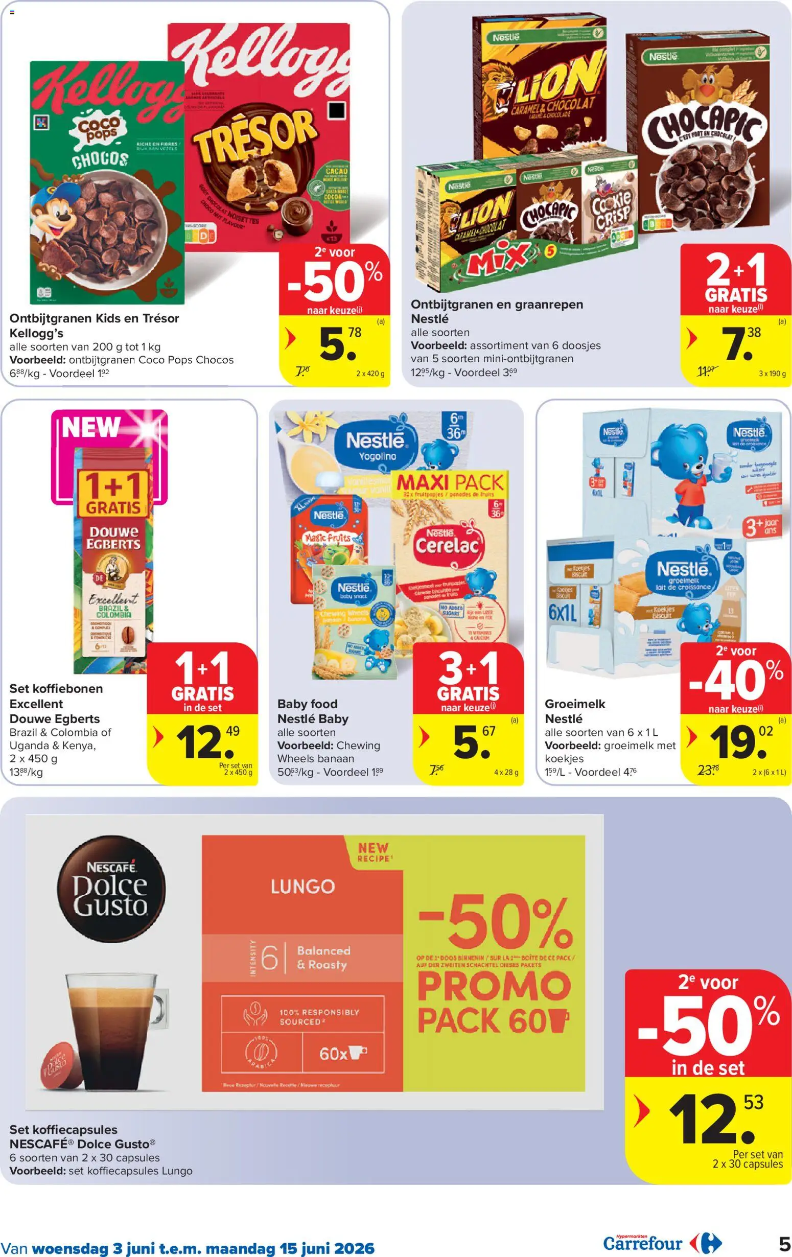 {H1} | Pagina: 5 | Producten: La, Nescafe, Banaan, Chocolade