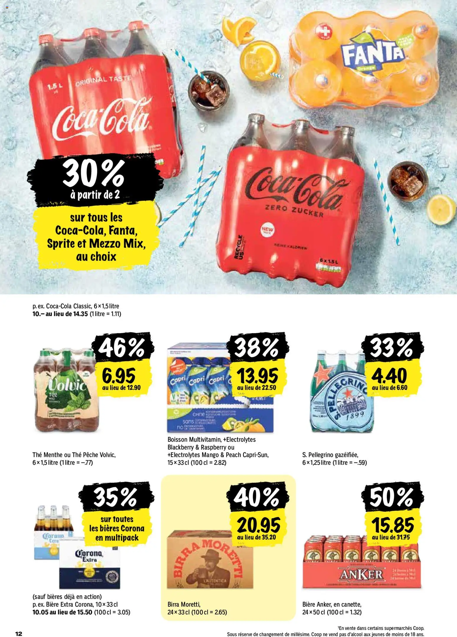 Coop aktionen FR – gültig ab 11.06.2026 | Seite: 12 | Produkte: Fanta, Sprite, Mango, Zucker