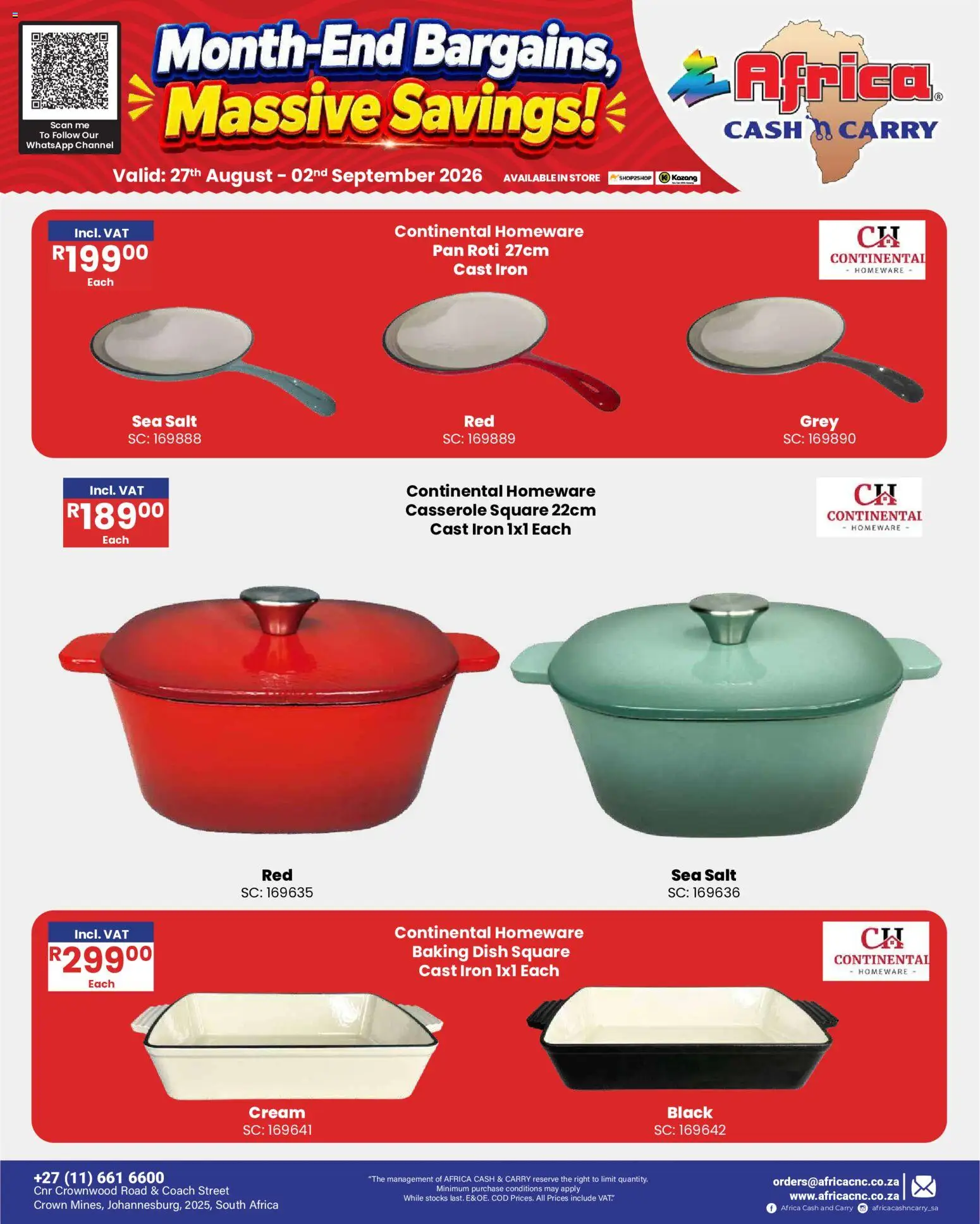 New Africa Cash & Carry catalogue – valid from 27/08/2026 | Page: 49 | Products: Iron, Cream, Salt