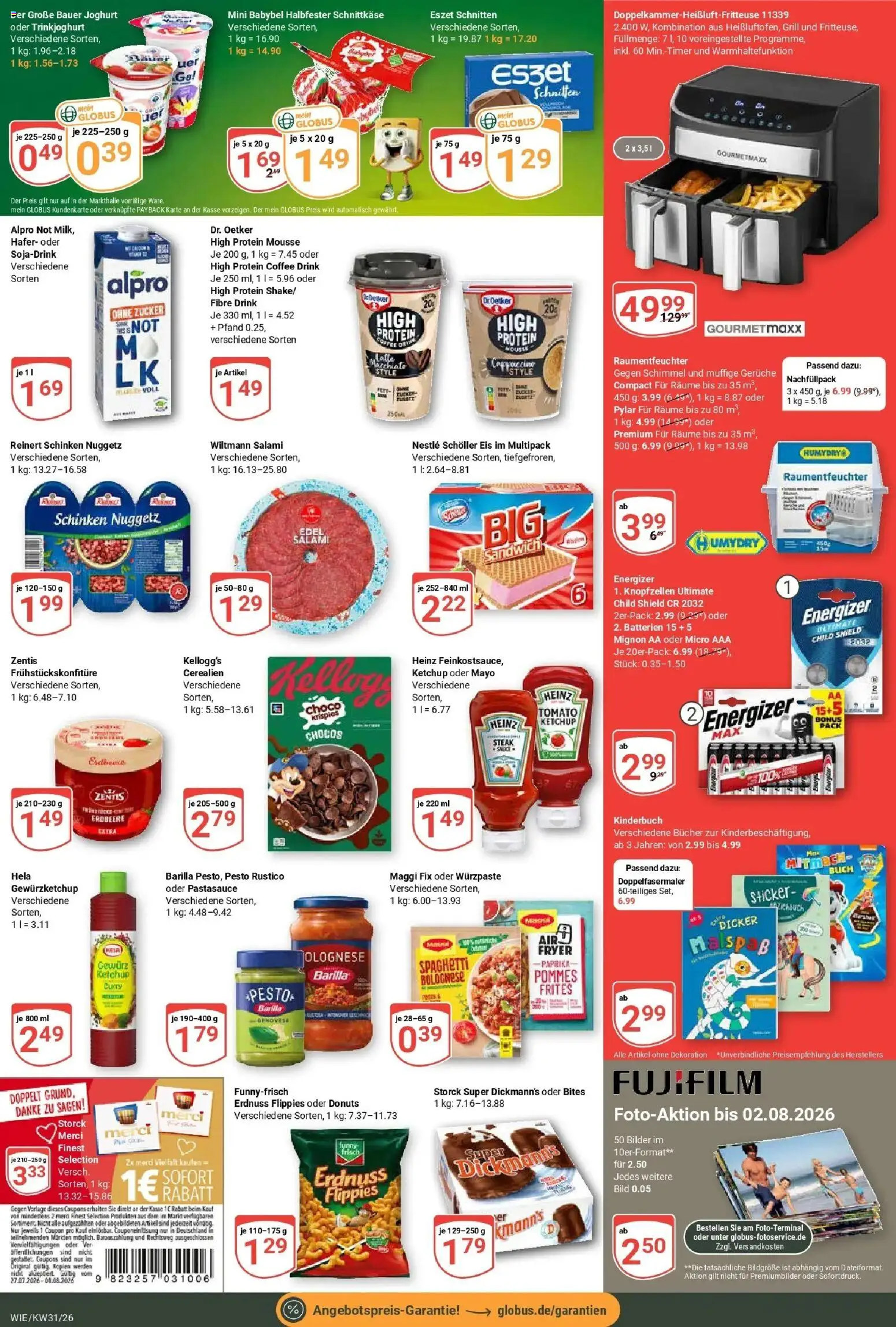 Globus Prospekt Waghäusel – gültig ab 20.07.2026 | Seite: 7 | Produkte: Heinz ketchup, Donuts, Trinkjoghurt, Alpro