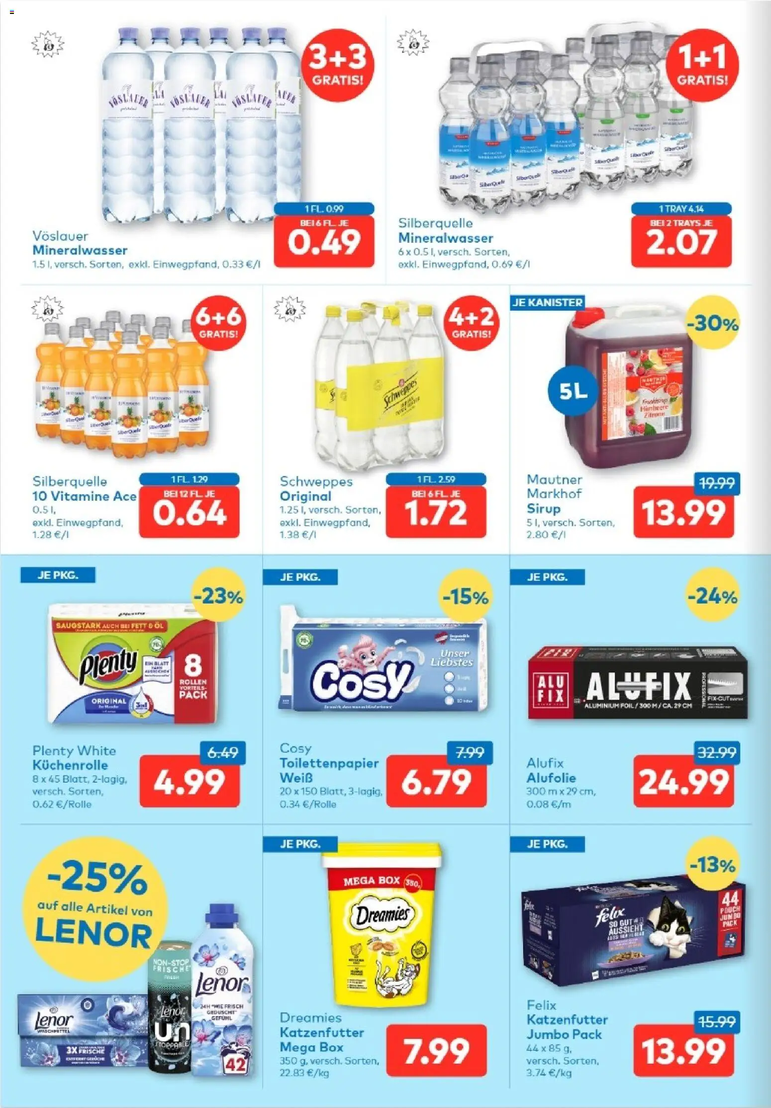 T&G Salzburg gültig ab 27.08.2026 | Seite: 6 | Produkte: Zitrone, Himbeere, Mineralwasser, Öl