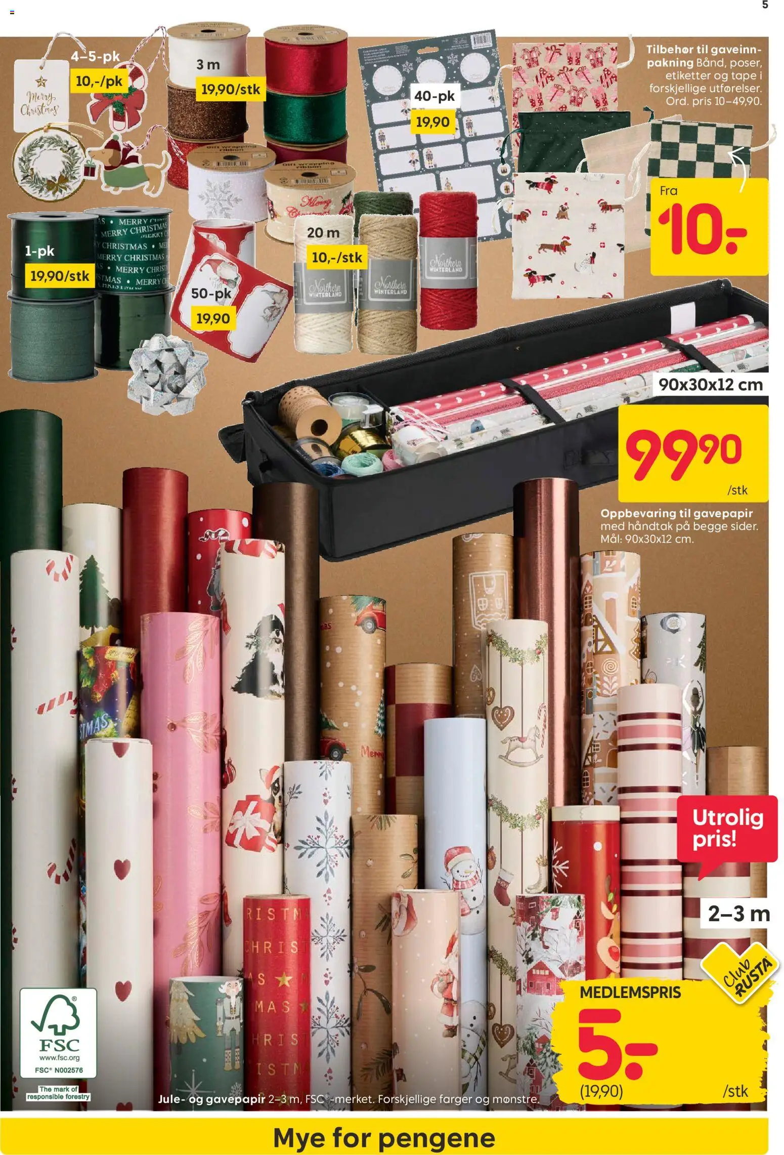 {H1} | Side: 5 | Produkter: And, Gavepapir, Håndtak, String